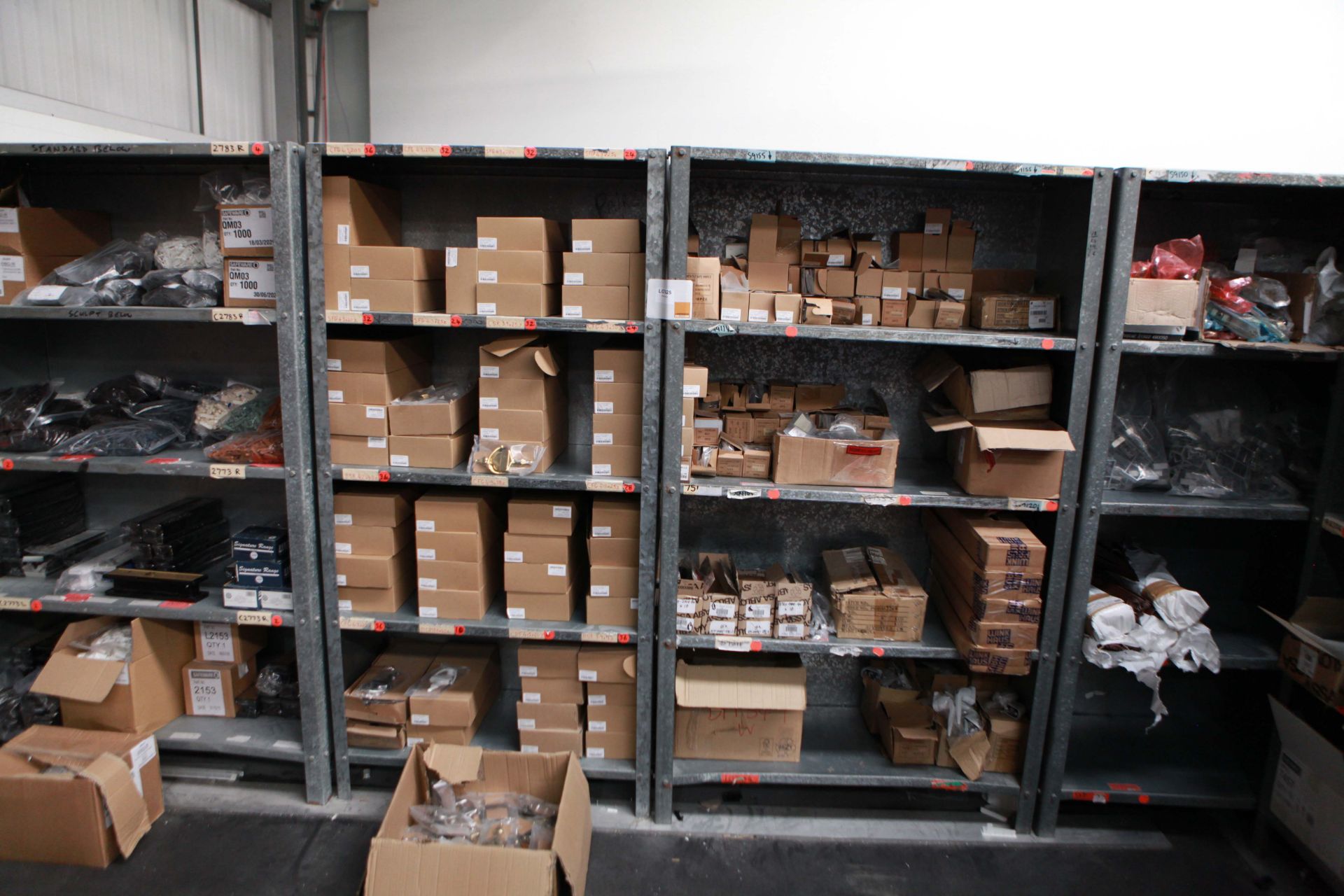 3 Bays of stores shelving