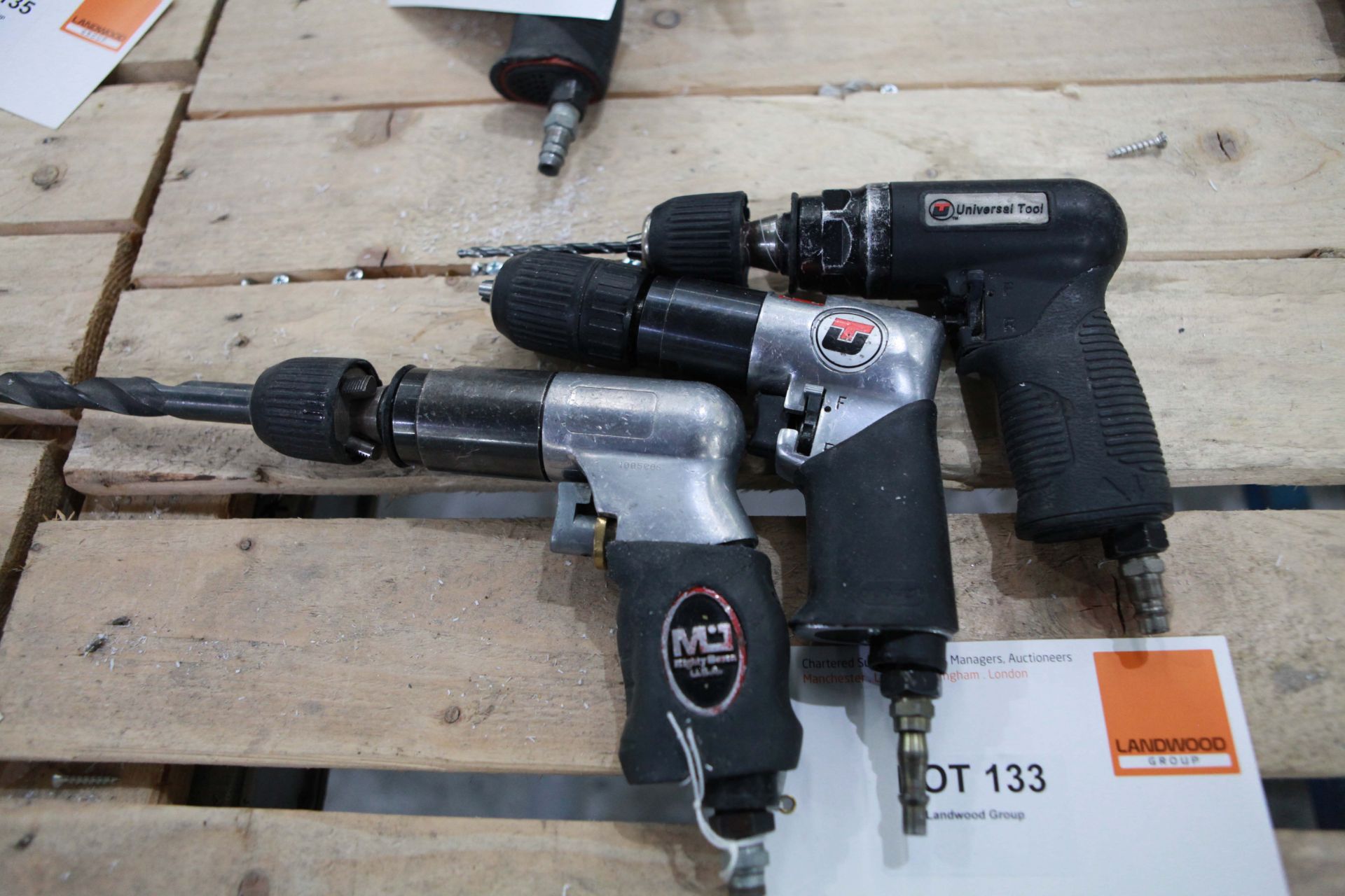 3 Pistol Grip pneumatic drills