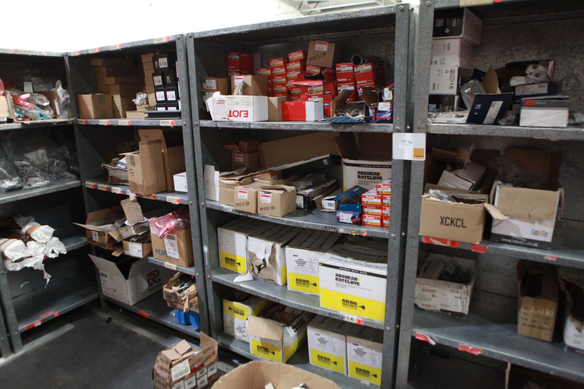3 Bays of stores shelving