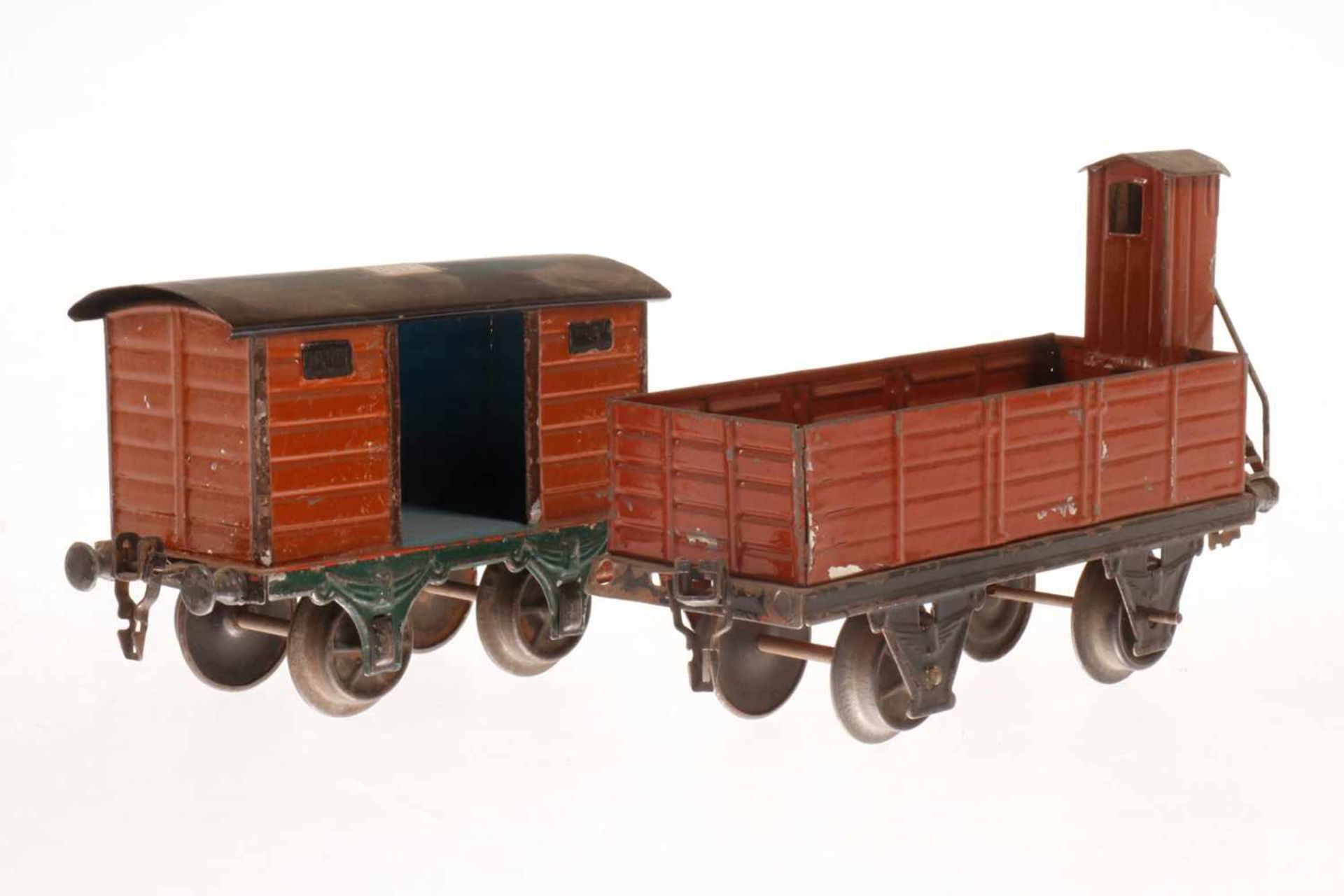 2 Märklin Güterwagen, S 1, HL, LS, bespielt<b