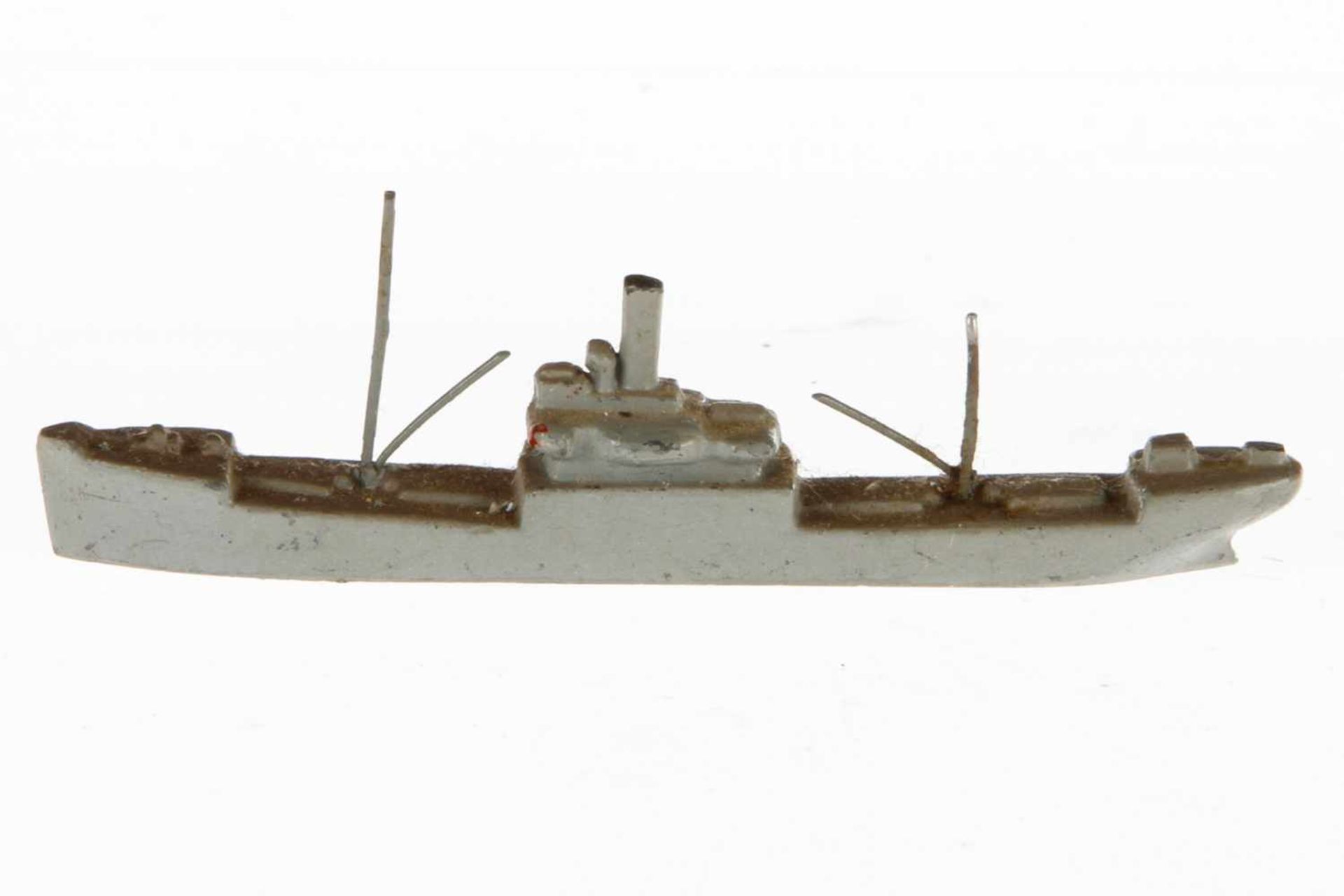 Wiking Modellschiff Frachtdampfer, Guss, grau, Spielspuren, L 8, Z 2