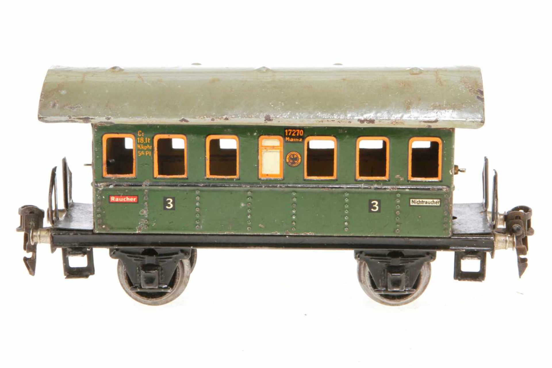 Märklin Personenwagen 1727, S 0, CL, mit 2 AT, LS/RS, L 18,5, Z 3<