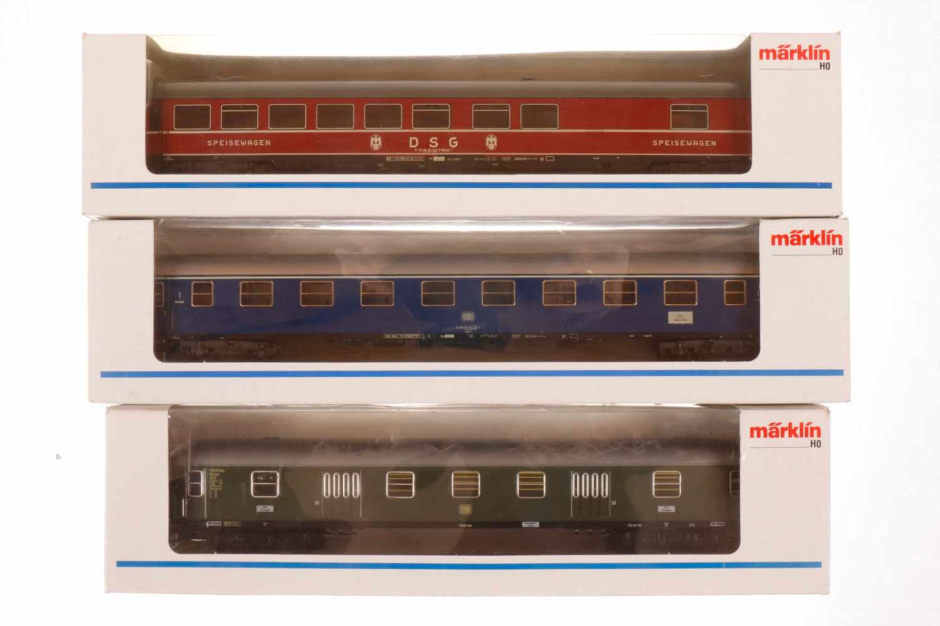 3 Märklin Wagen 4026, 4091 und 4094, S H0, je im OK, Z 1-2<