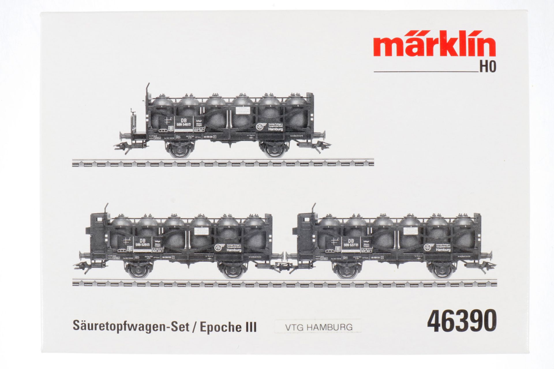 Märklin Säuretopfwagen-Set 46390, S H0, 3-teilig, OK, Z 1-2