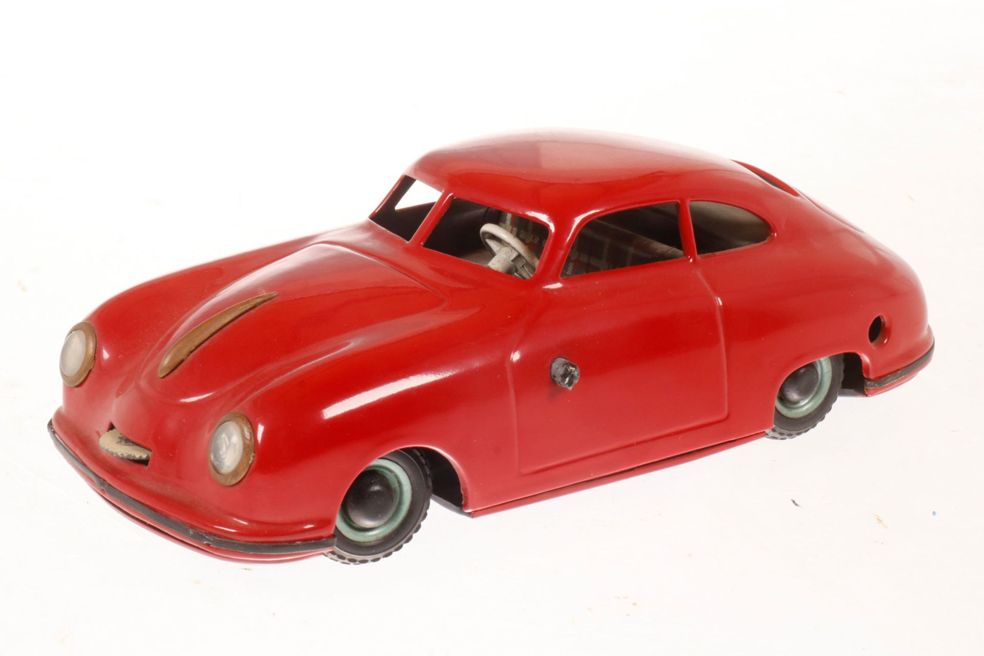 JMF Prototyp Porsche, rot, Uhrwerk intakt, L 21, bespielt
