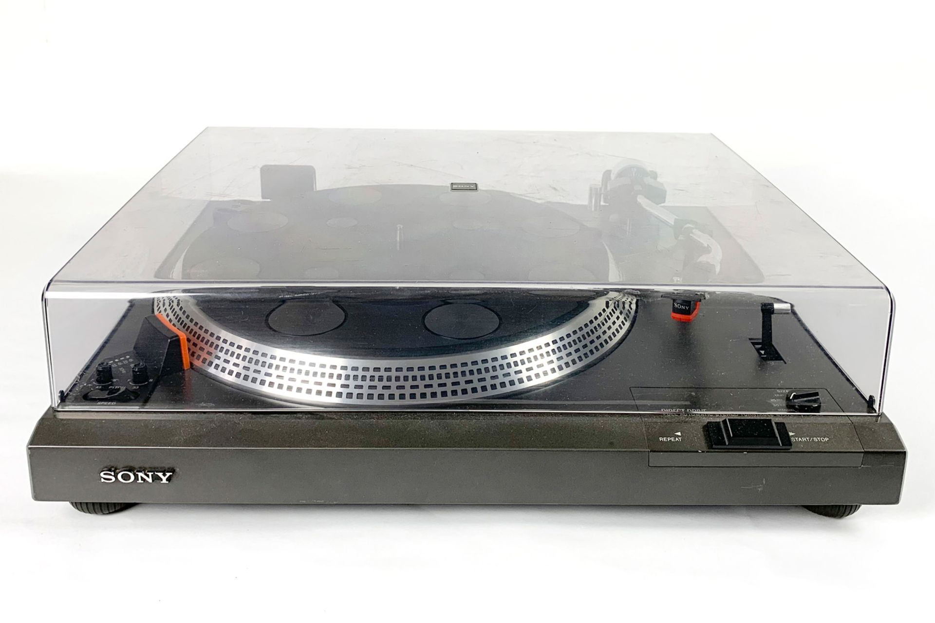 Sony Stereo Turntable System, Model No. PS-22, Seriennr. 509505, mit Plexi-Abdeckung, L 44, Z 2