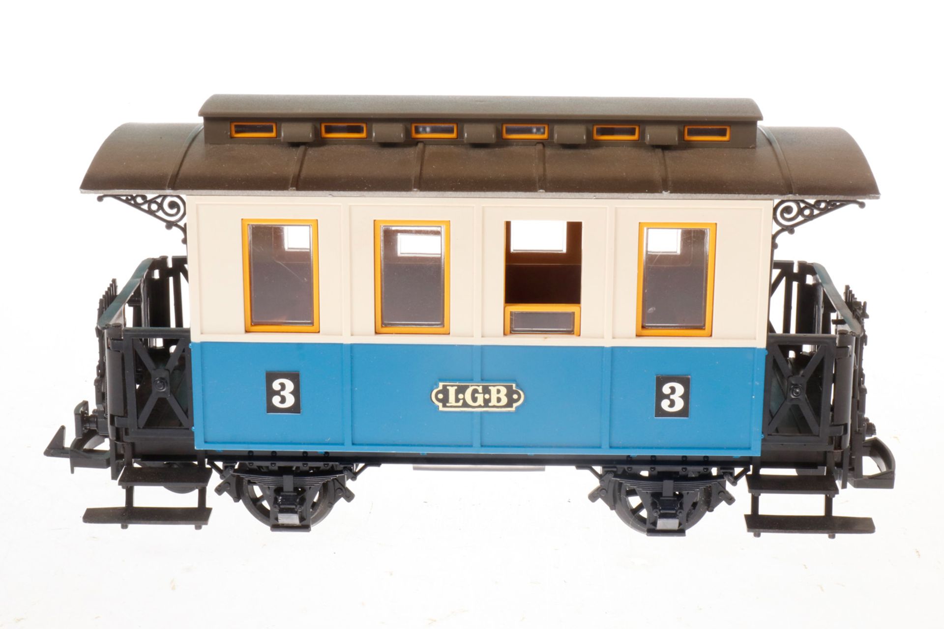 LGB Personenwagen 3012, S G, blau/beige, OK, bespielt