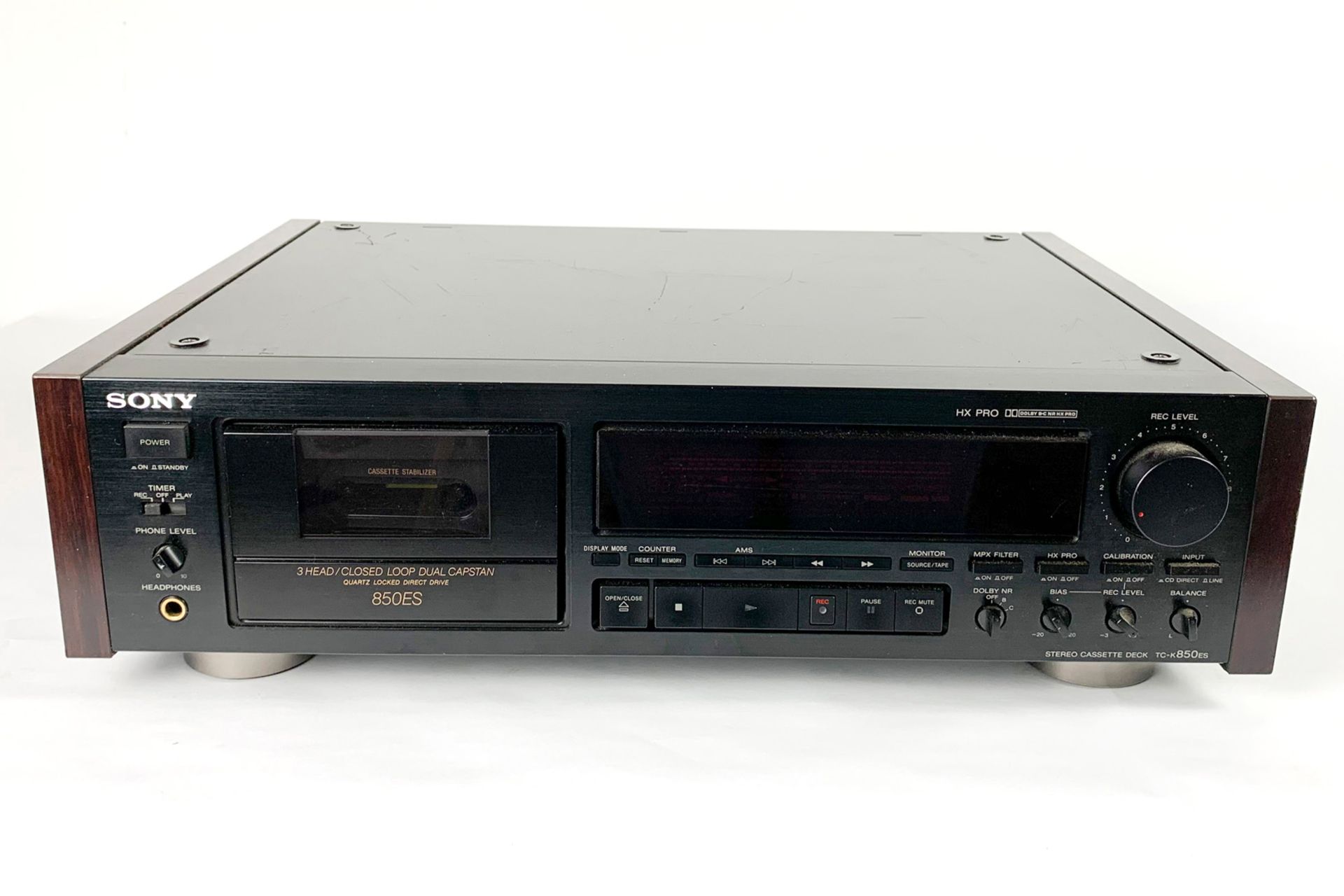 Sony Stereo Cassette Deck, Model No. TC-K850ES, Seriennr. 4500017, L 46,5, Z 2