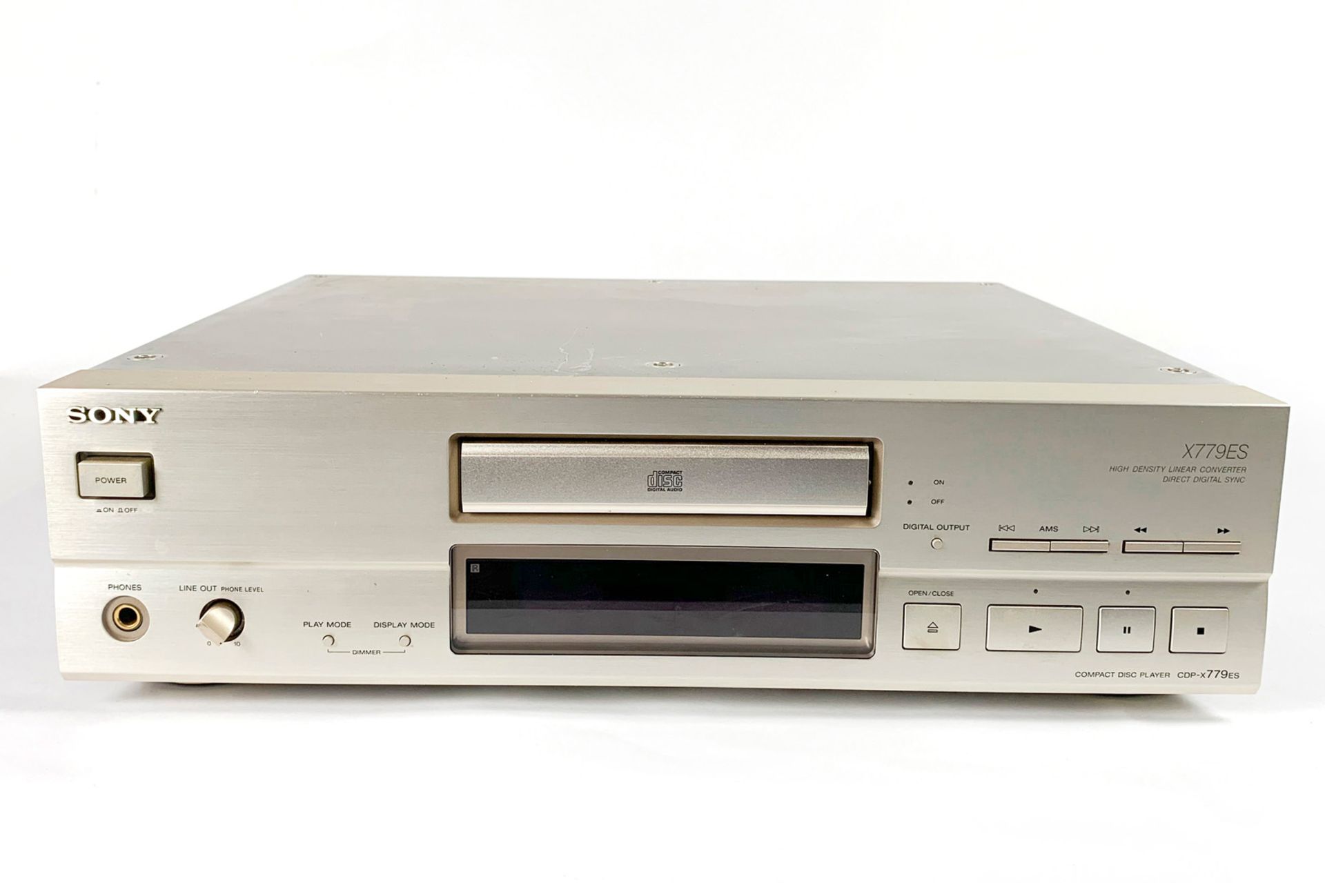 Sony Compact Disc Player, X779ES, High Density Linear Converter, Direct Digital Sync, L 43, Z 2