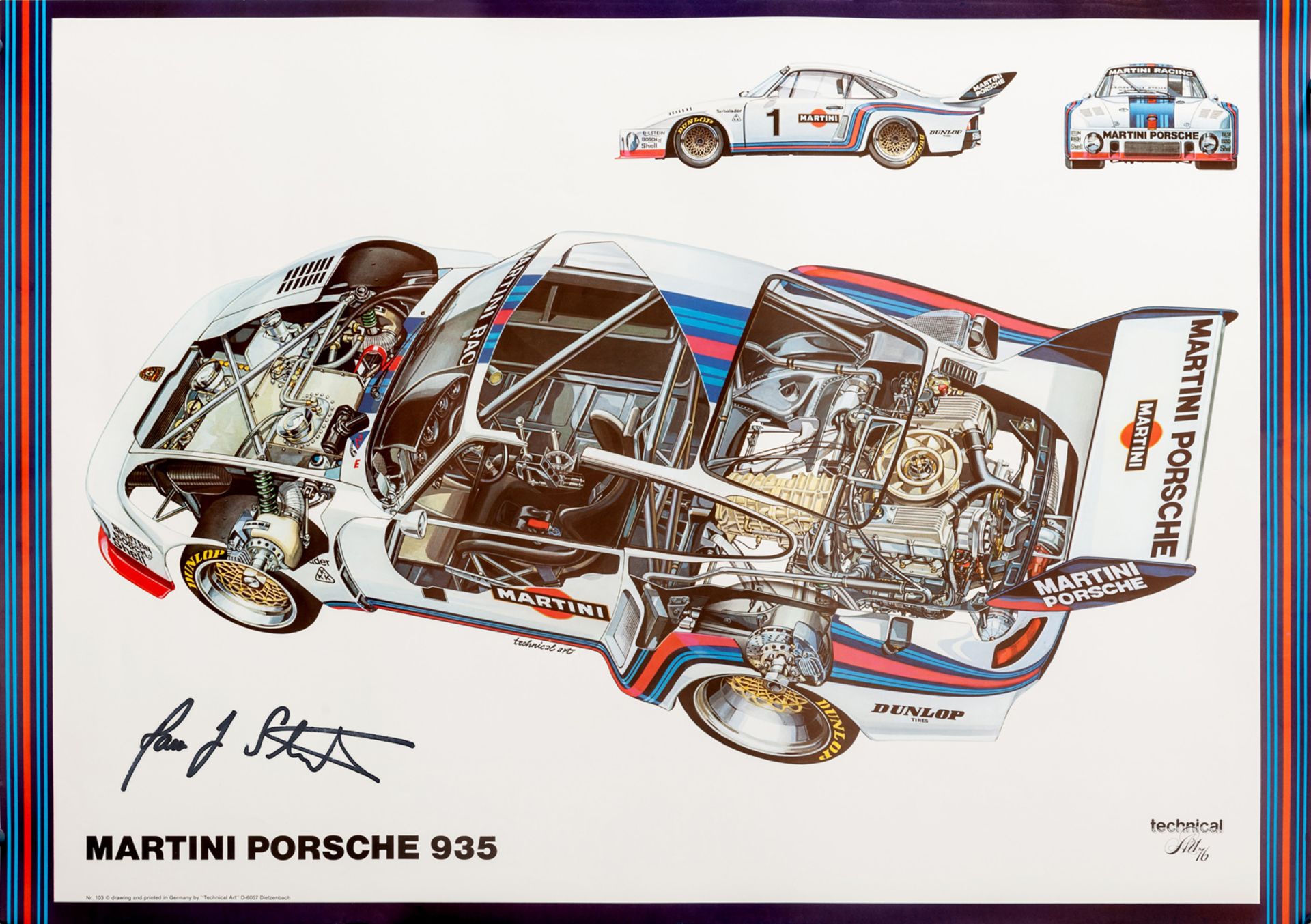 Plakat Porsche 935 „Technical Art“ Nr. 103Grafik und Druck: Technical Art Schätzpreis: € 20