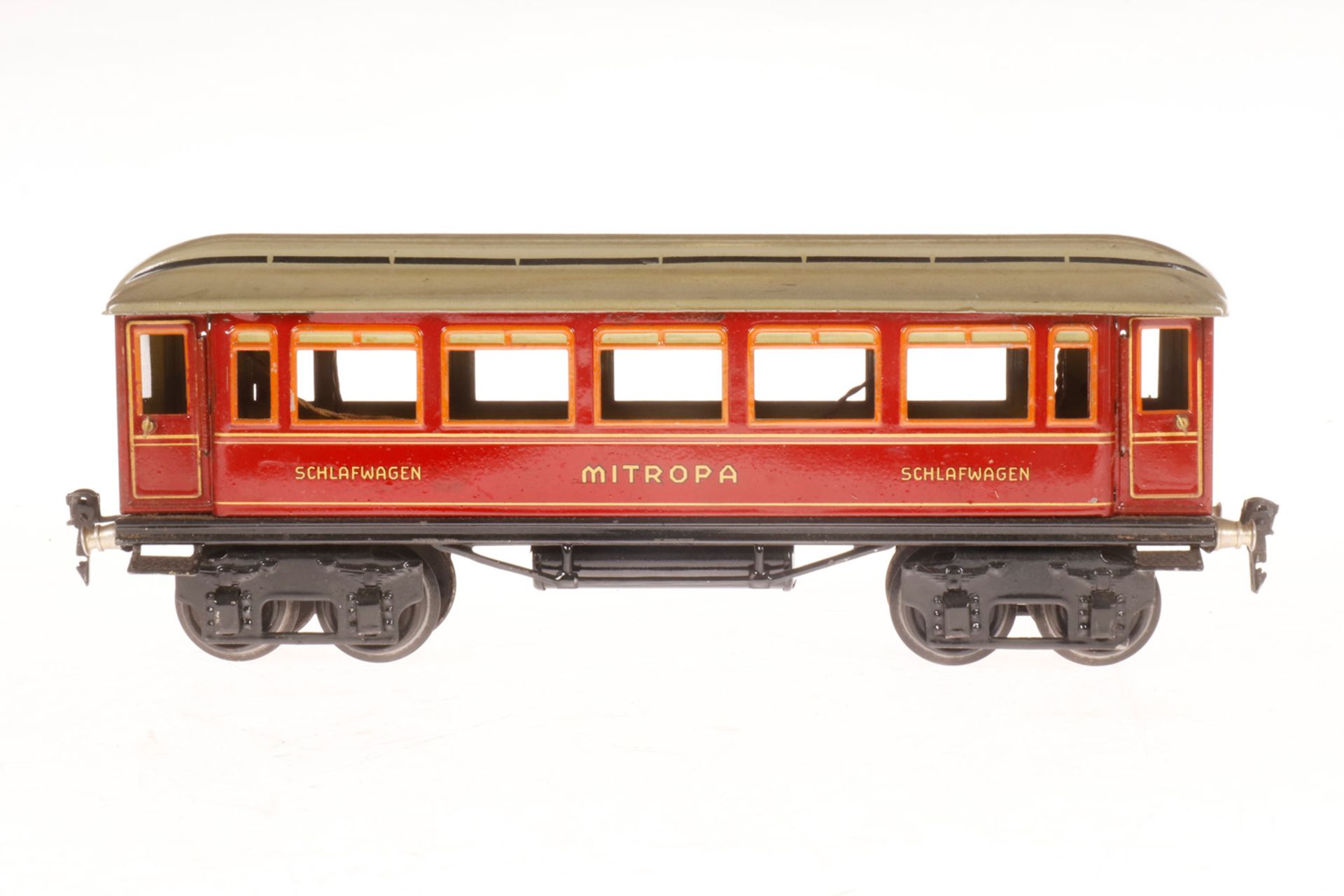 Märklin Mitropa Schlafwagen 1886, S 1, CL, mit 4 AT, LS und gealterter Lack, L 33,5, im tw besch.