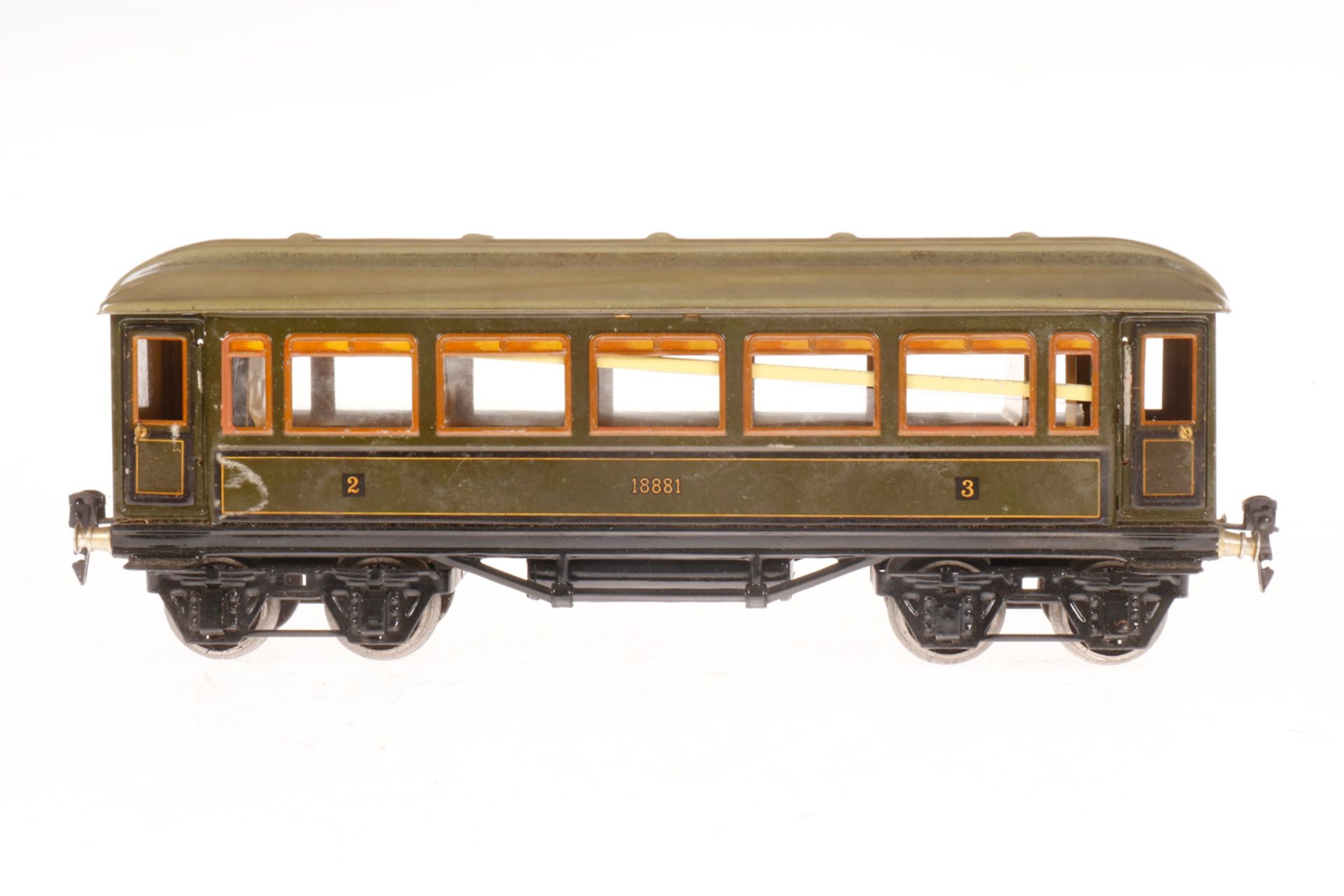 Märklin Personenwagen 1888, S 1, CL, mit Inneneinrichtung, 4 AT und Gussrädern, 2 Achslagerblenden
