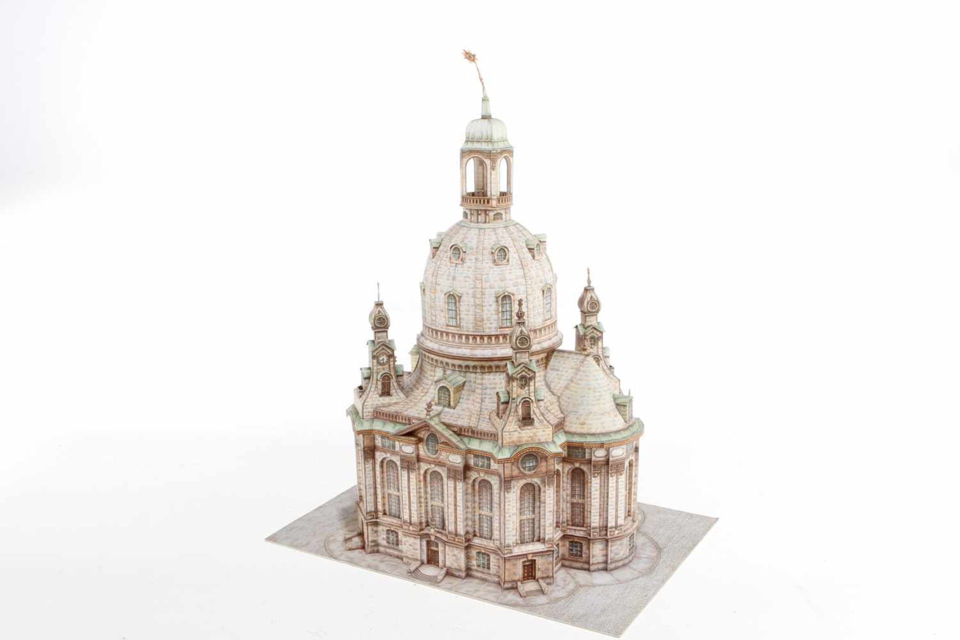 Schreiber Kartonmodell Frauenkirche Dresden, montiert, NV, L 27,5