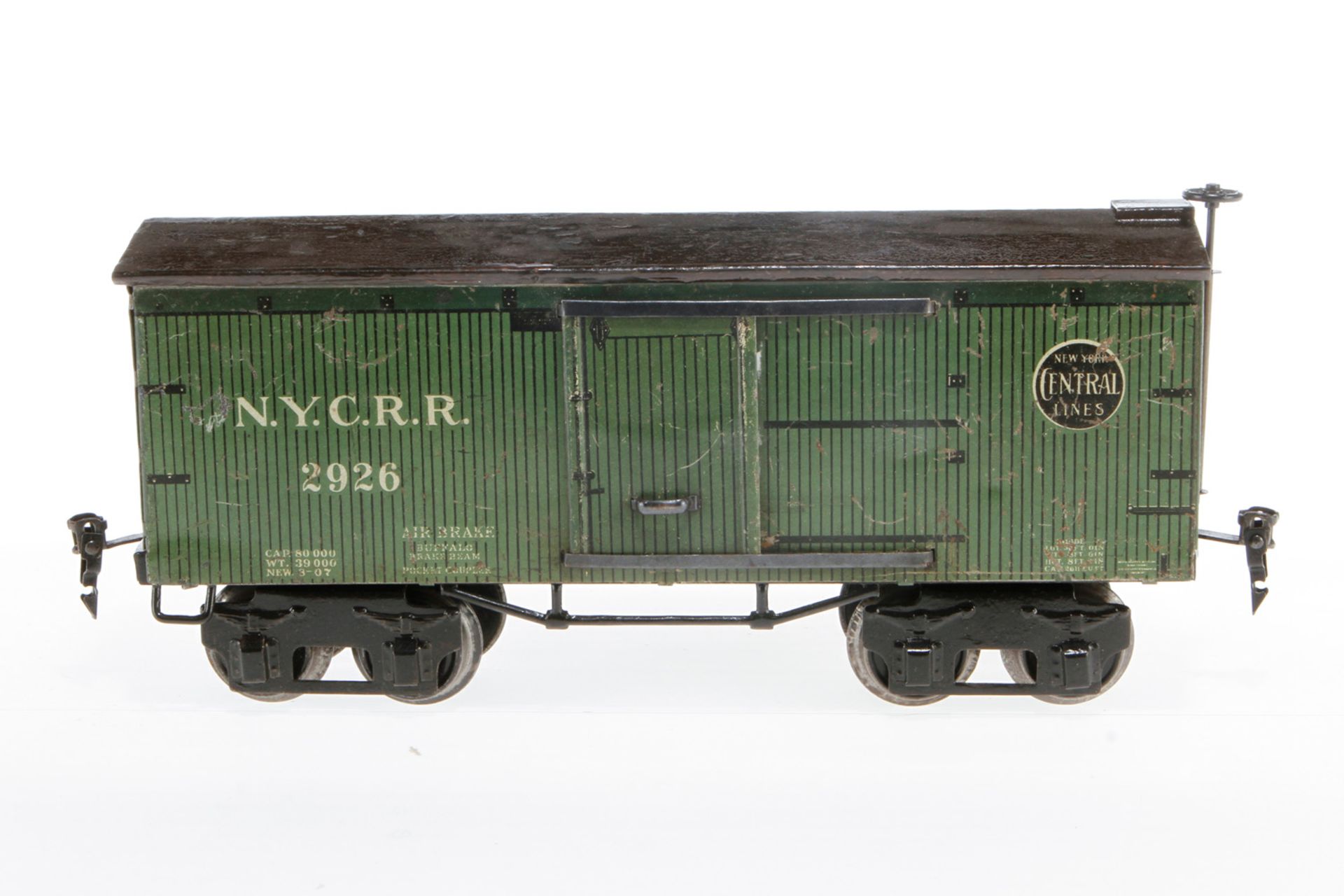 Märklin amerik. gedeckter Güterwagen 2926, S 1, CL, Bremsspindel ersetzt, tw nachlackiert, L 28, Z