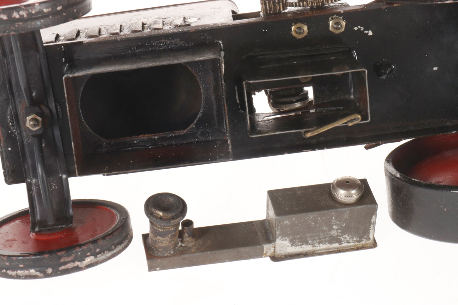 Märklin Dampftraktor 4086, spiritusbetrieben, handlackiert, mit Brenner und Armaturen, seitlich - Image 4 of 6