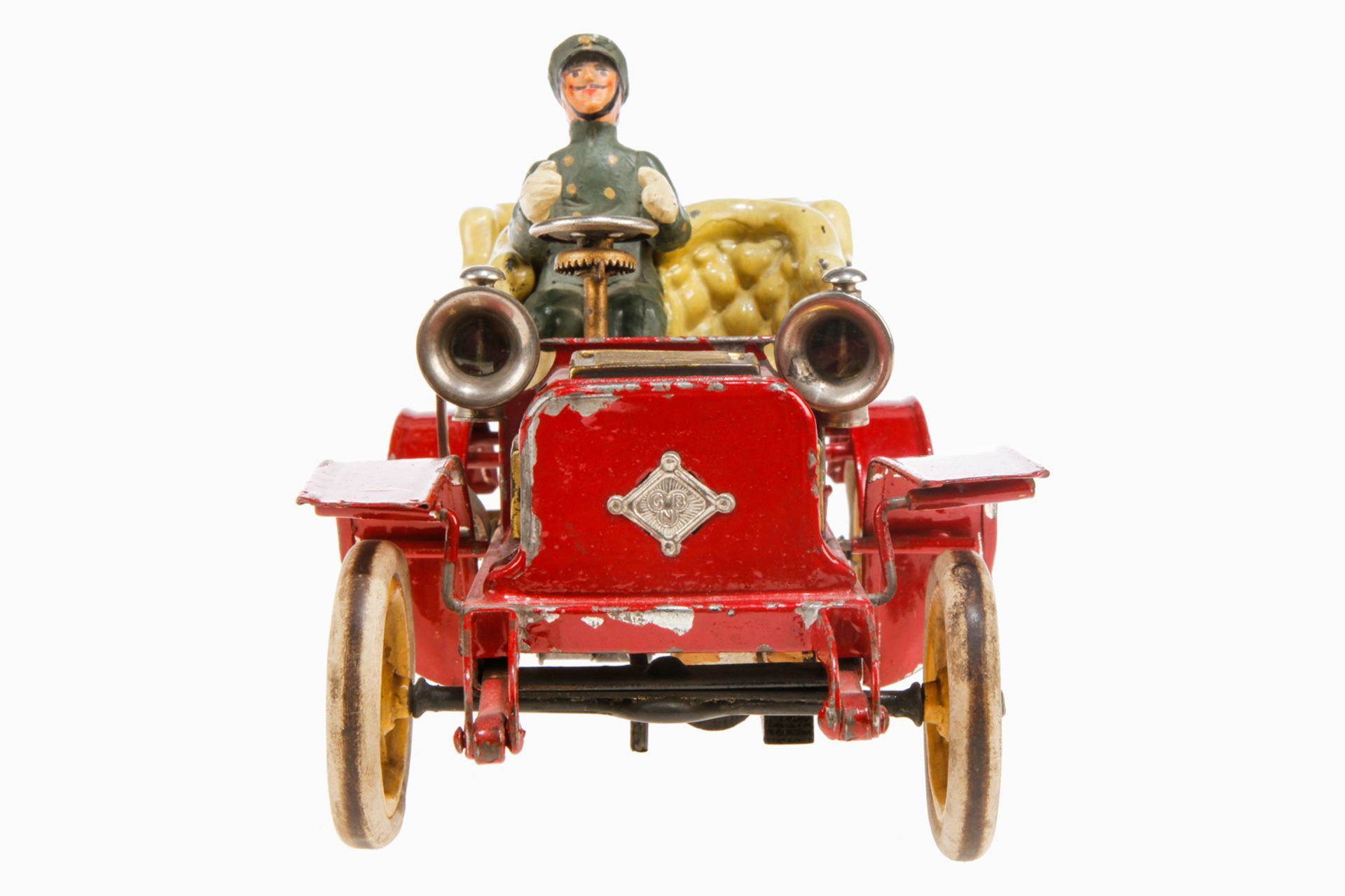 Bing offener Viersitzer, um 1904, rot handlackiert, hinten mit 2 gegenüberliegenden Sitzen und - Image 3 of 5