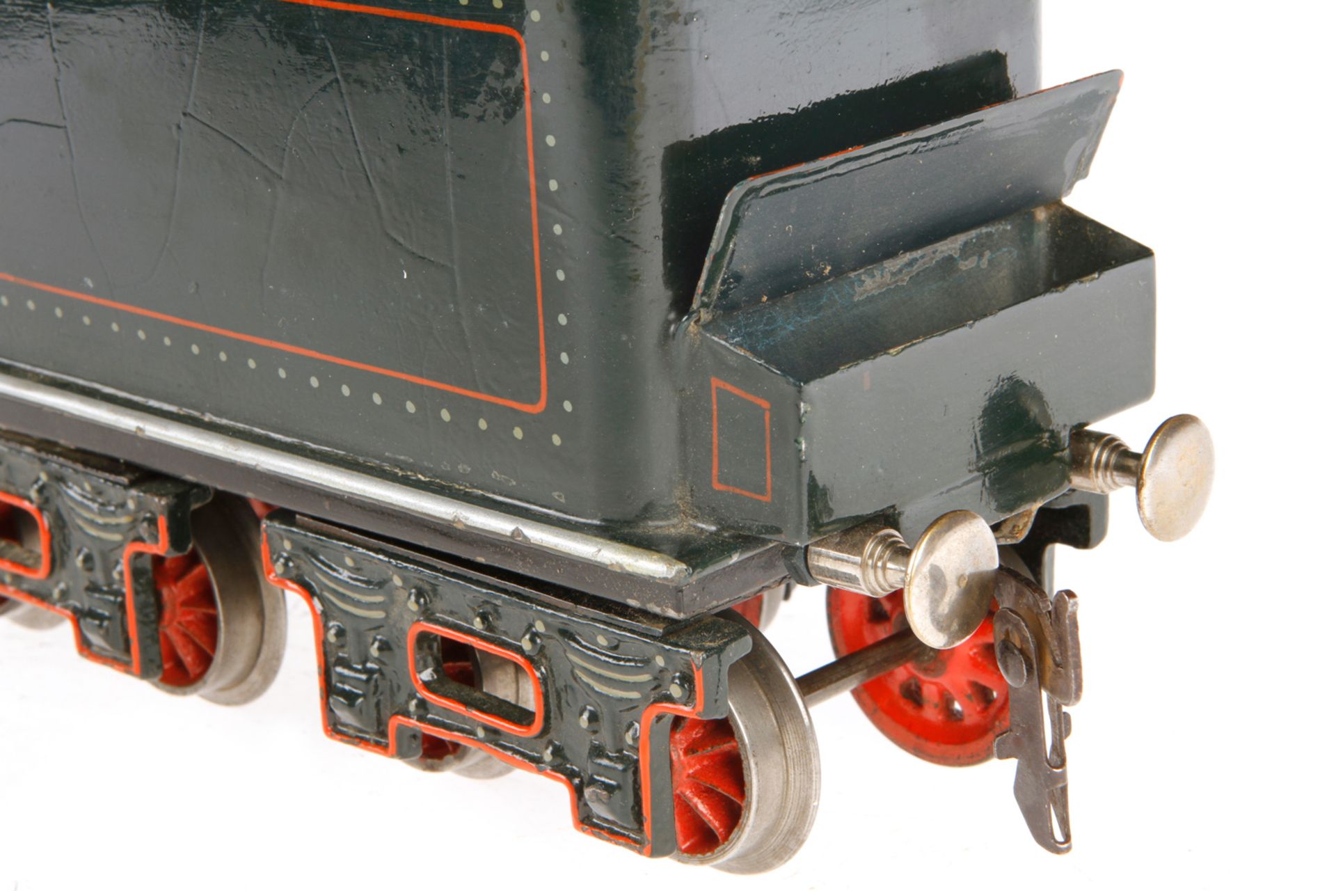 Märklin 2-B französische PLM-Lok E 3021 "Coupé Vent", mit 4A-Tender, Spur 1, grün handlackiert, - Bild 2 aus 7