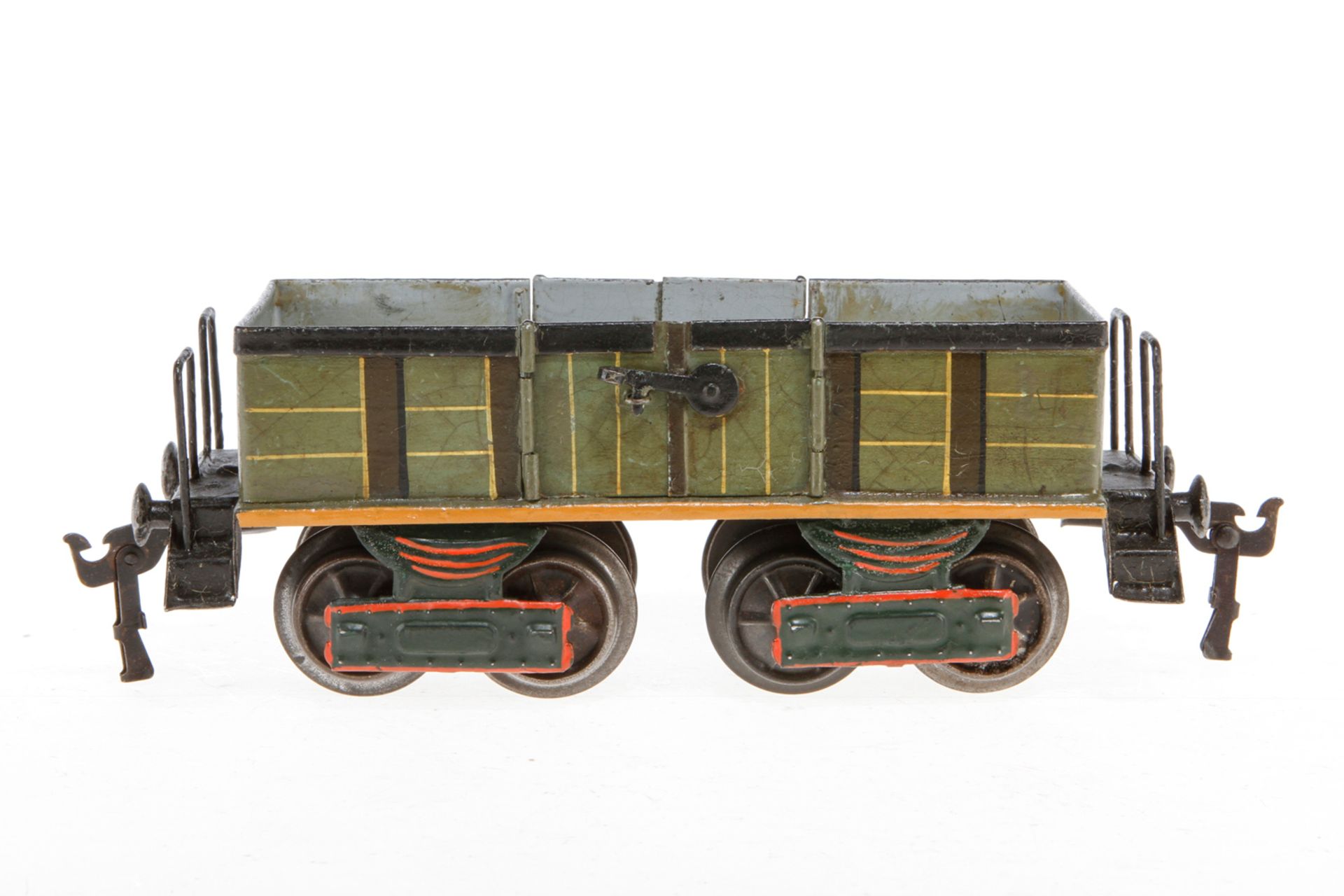 Märklin offener Güterwagen, S 1, uralt, handlackiert, 2x 2 LTH, Stirnseiten und Unterboden