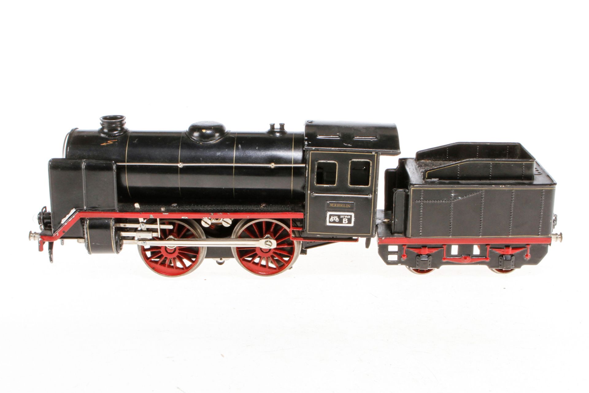 Märklin B-Dampflok R 66/12921, S 1, elektr., schwarz, mit Tender, kW und 2 el. bel. Stirnlampen, 1