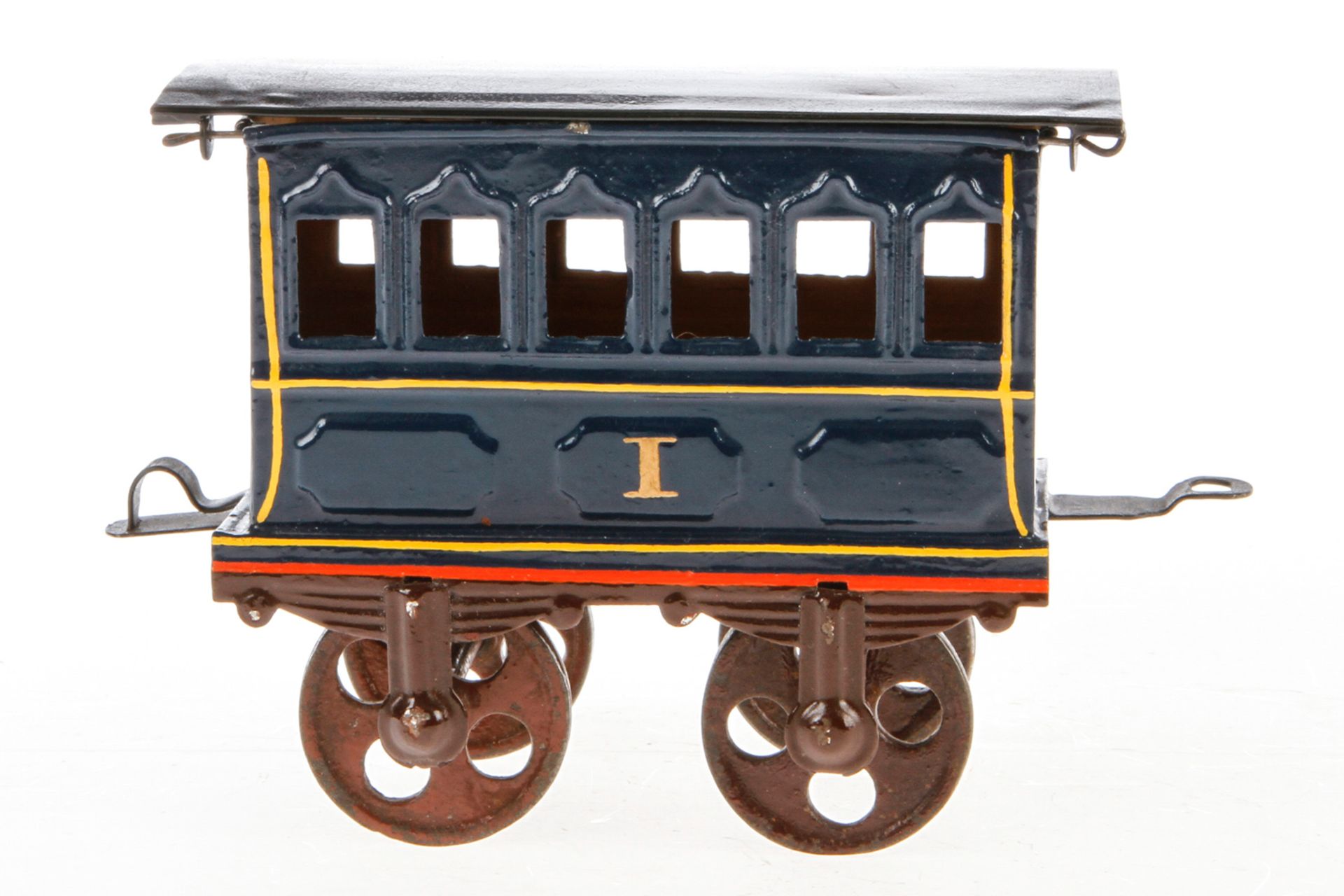 Märklin Bodenläufer-Personenwagen, uralt, S 1-Größe, rest. und ergänzt, L 10,5