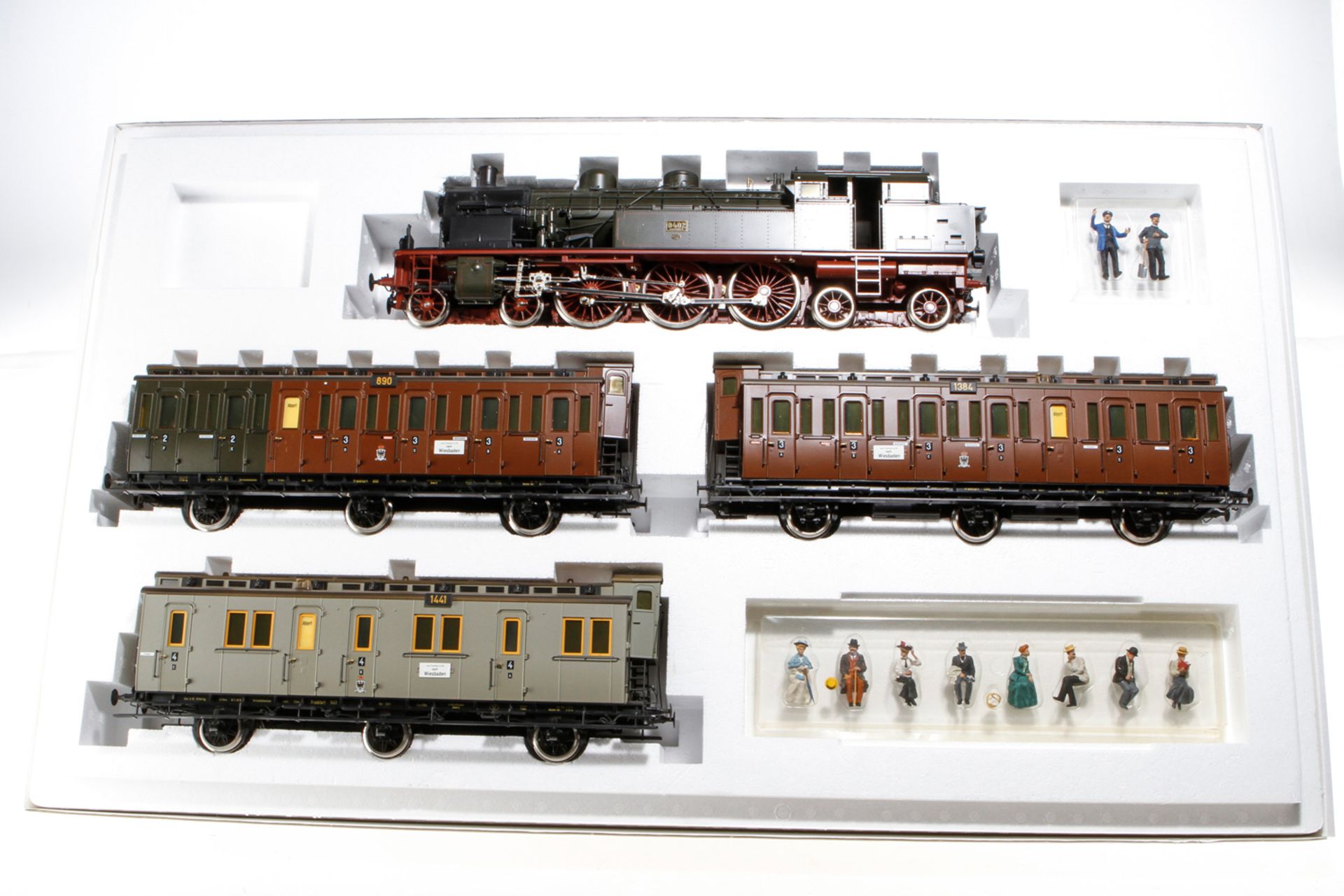 Märklin Preußen-Zug 5502, S 1, mit Lok, 3 Wagen und Figuren, Originalkarton, Z 2