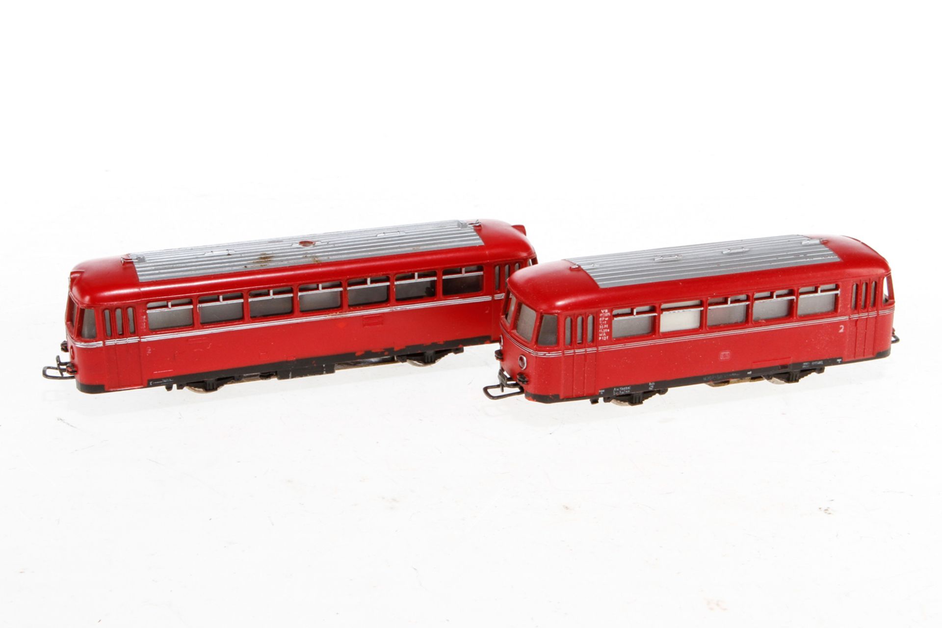 Märklin Schienenbus mit Anhänger 3016/4018, S H0, rot, je im OK, Z 2-3