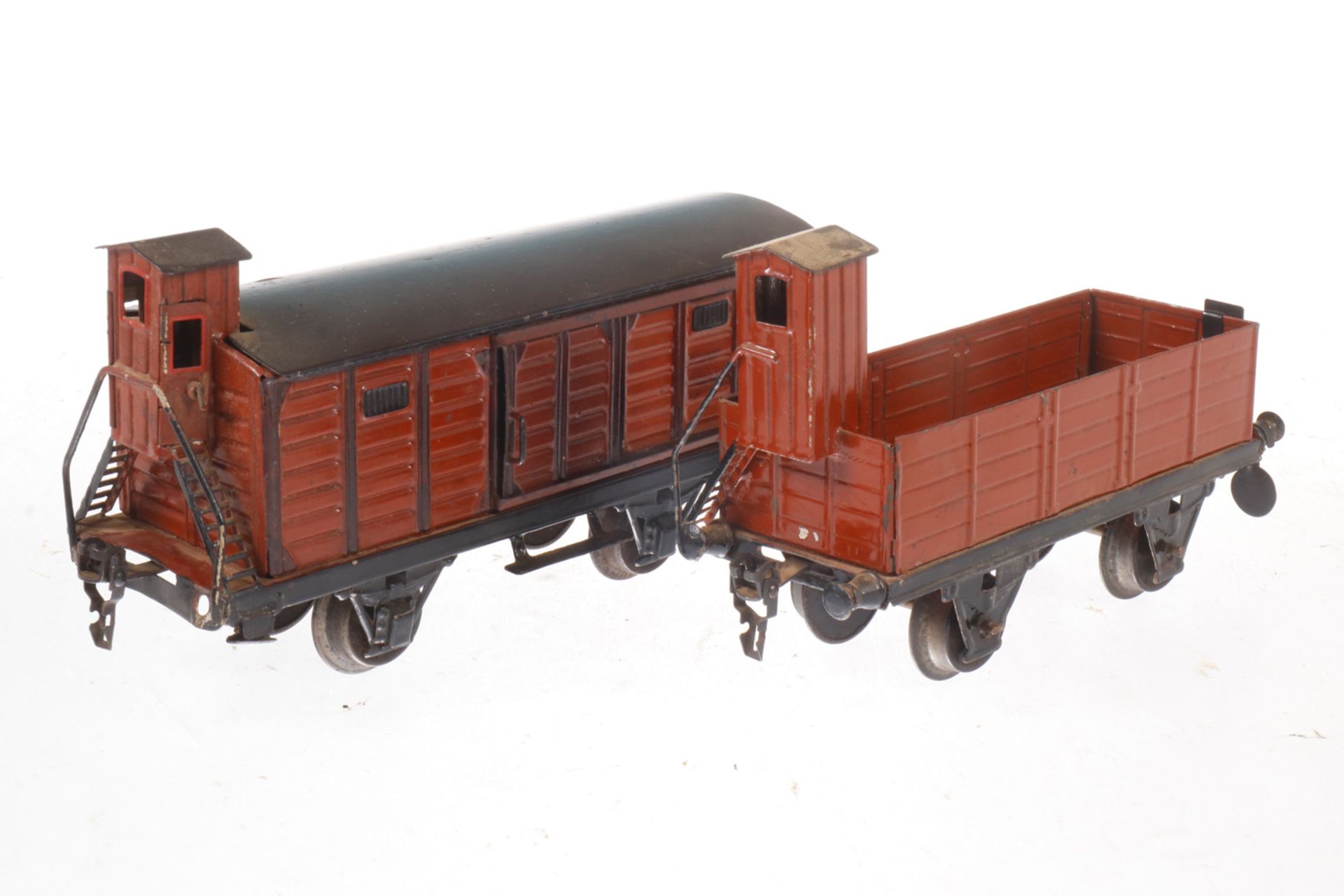 2 Märklin Güterwagen, S 1, HL, BRHh, kleine LS/RS, kleine Ausbesserungen im Schwarzbereich, 2