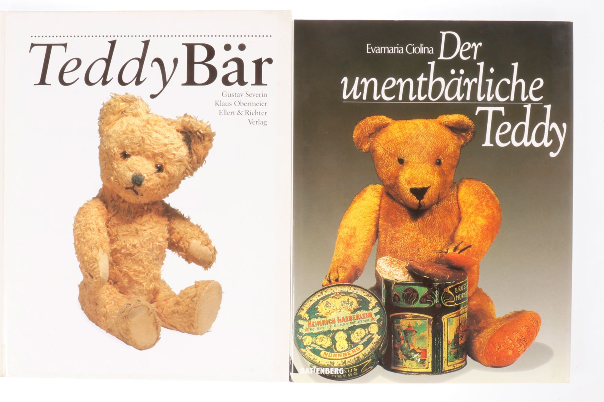 2 Bücher "Der unentbärliche Teddy" und "Teddy Bär", Alterungsspuren 2 Bücher "Der unentbärliche