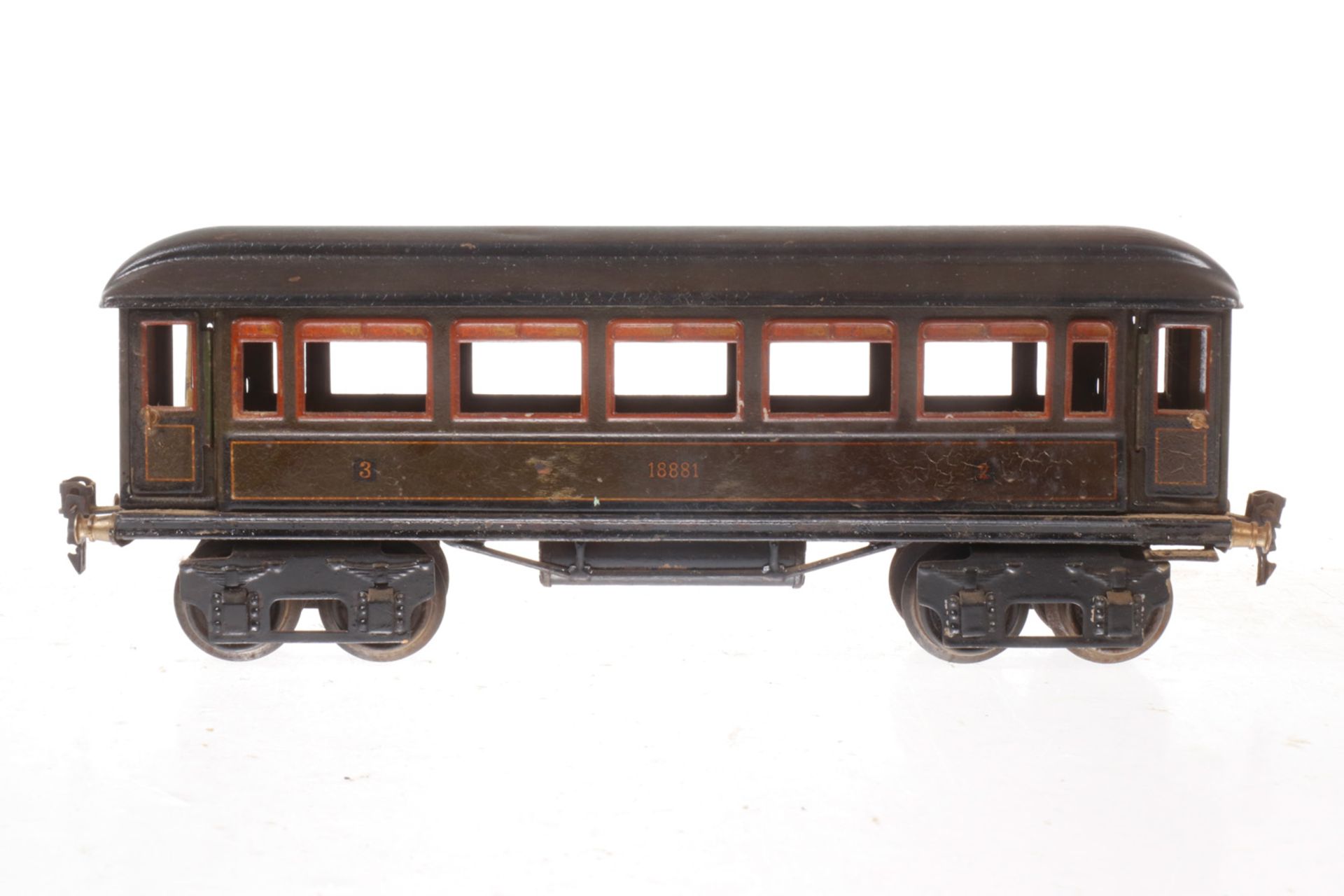 Märklin Personenwagen 1888, S 1, HL, kleine farbliche Ausbesserungen im Schwarzbereich, gealterter