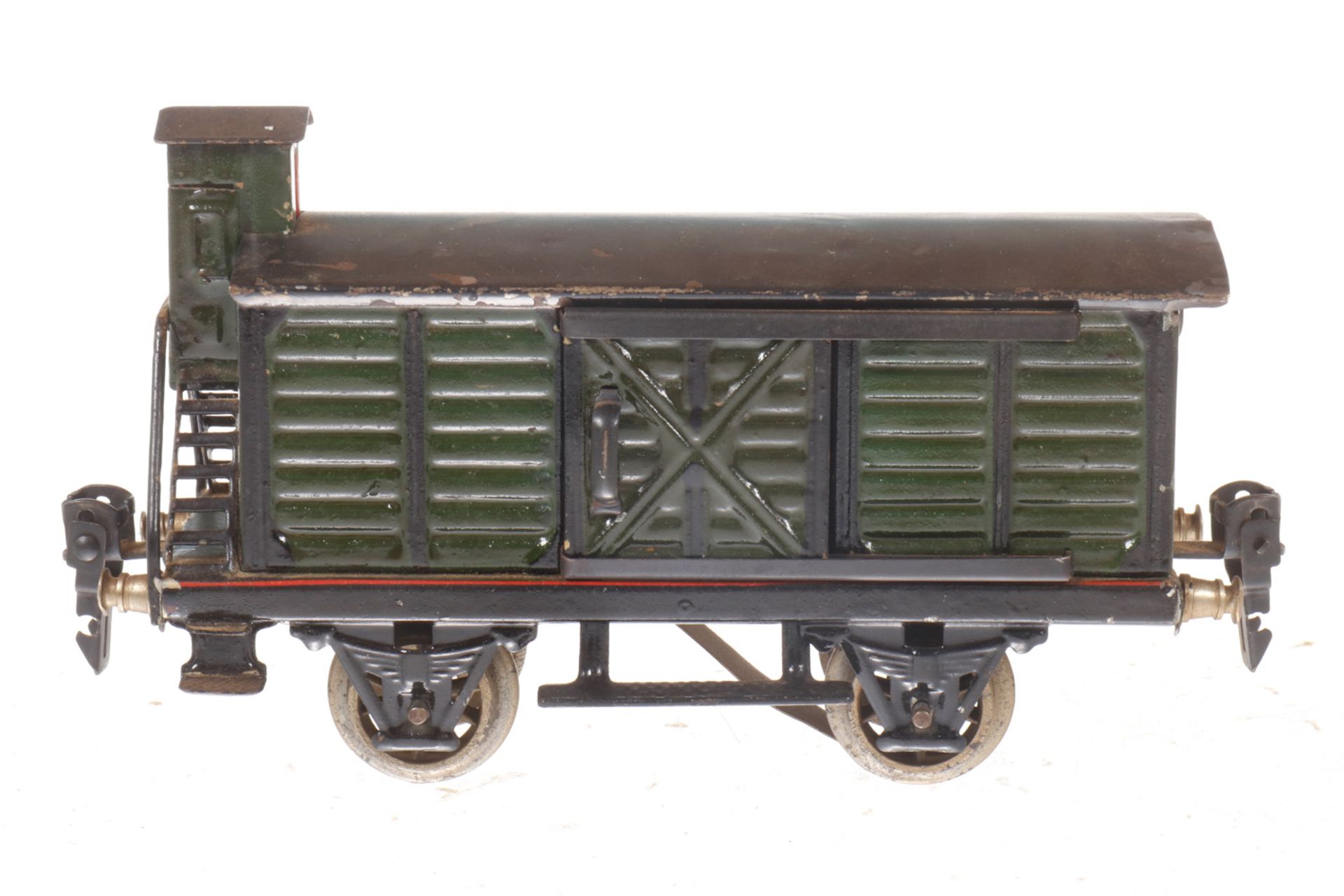 Märklin Güterwagen 1929 B, HL, mit Schlusslicht, min. farbliche Ausbesserungen, tw LS, L 16, Z 2-3