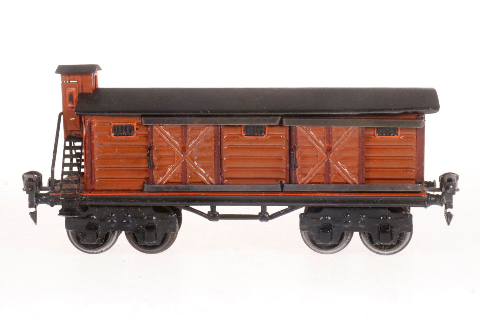 Märklin gedeckter Güterwagen 1956, S 0, HL, mit BRHh und 4 ST, Schwarzbereich meist ÜL, L 21,5, Z 4