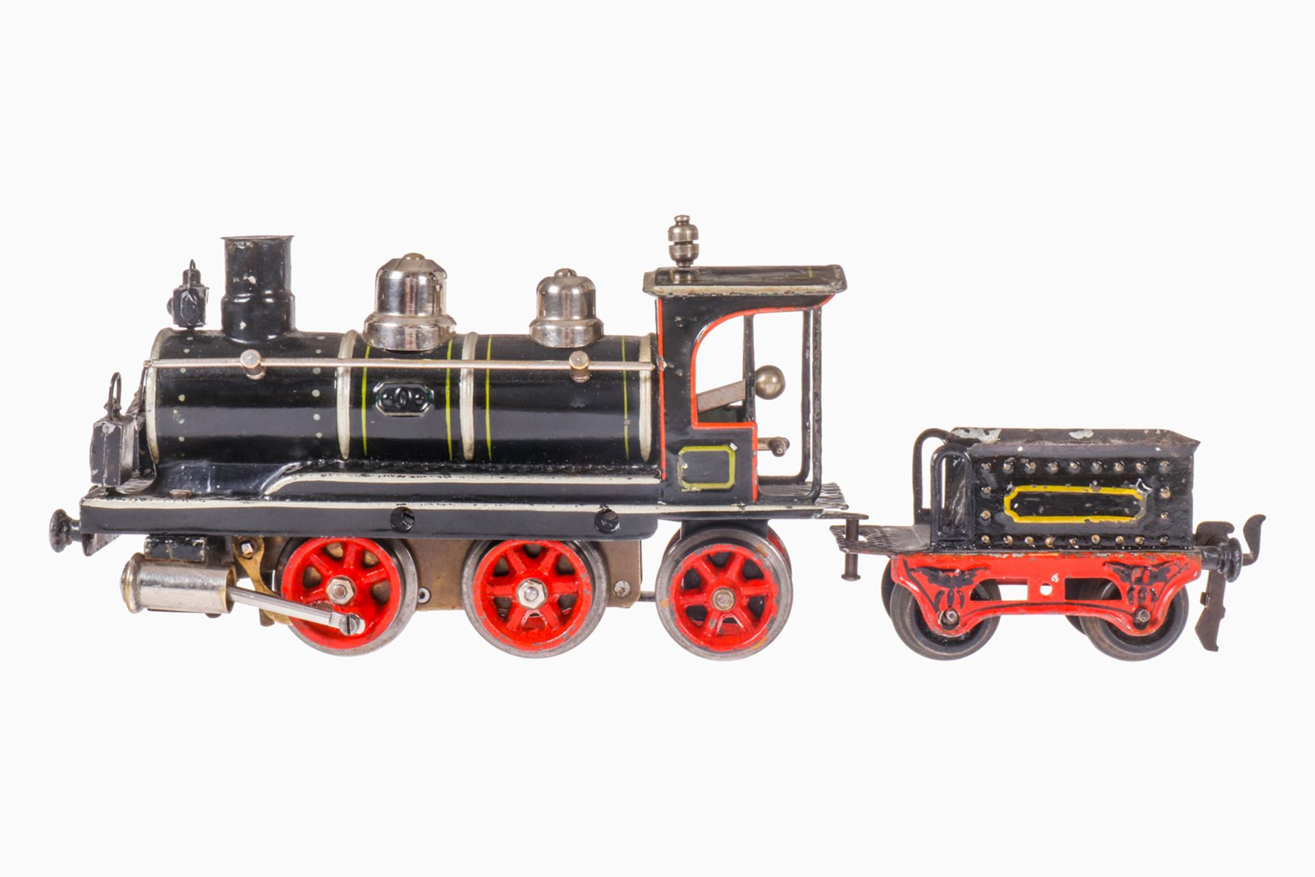 Märklin B-1 Dampflok PD 1020, mit 2A-Tender, S 0, mit Pfeifeinrichtung, uralt, handlackiert, Uhrwerk