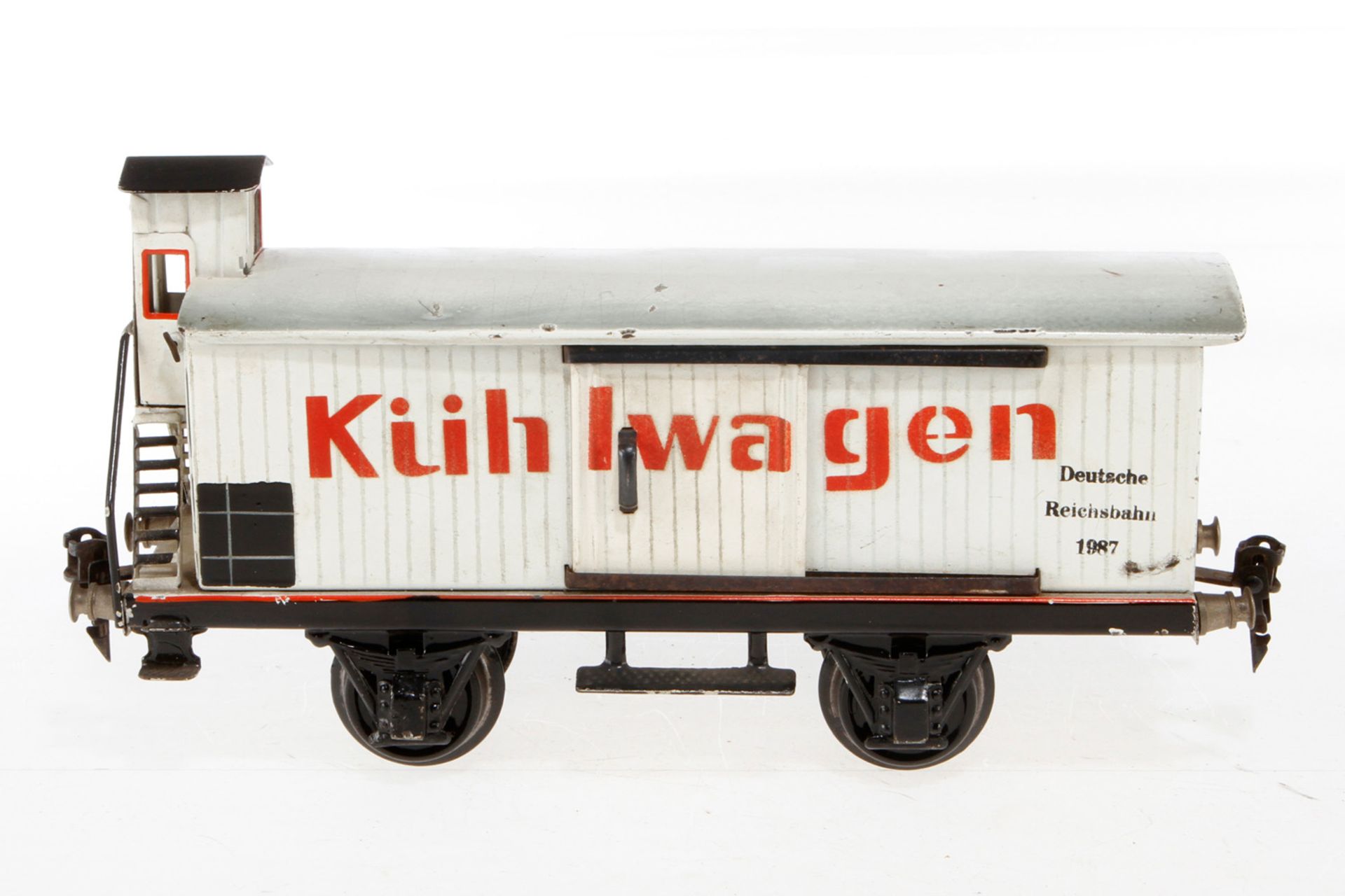 Märklin Kühlwagen 1987, S 1, HL, mit BRHh und 2 ST, LS tw ausgebessert, gealterter Lack, Delle im