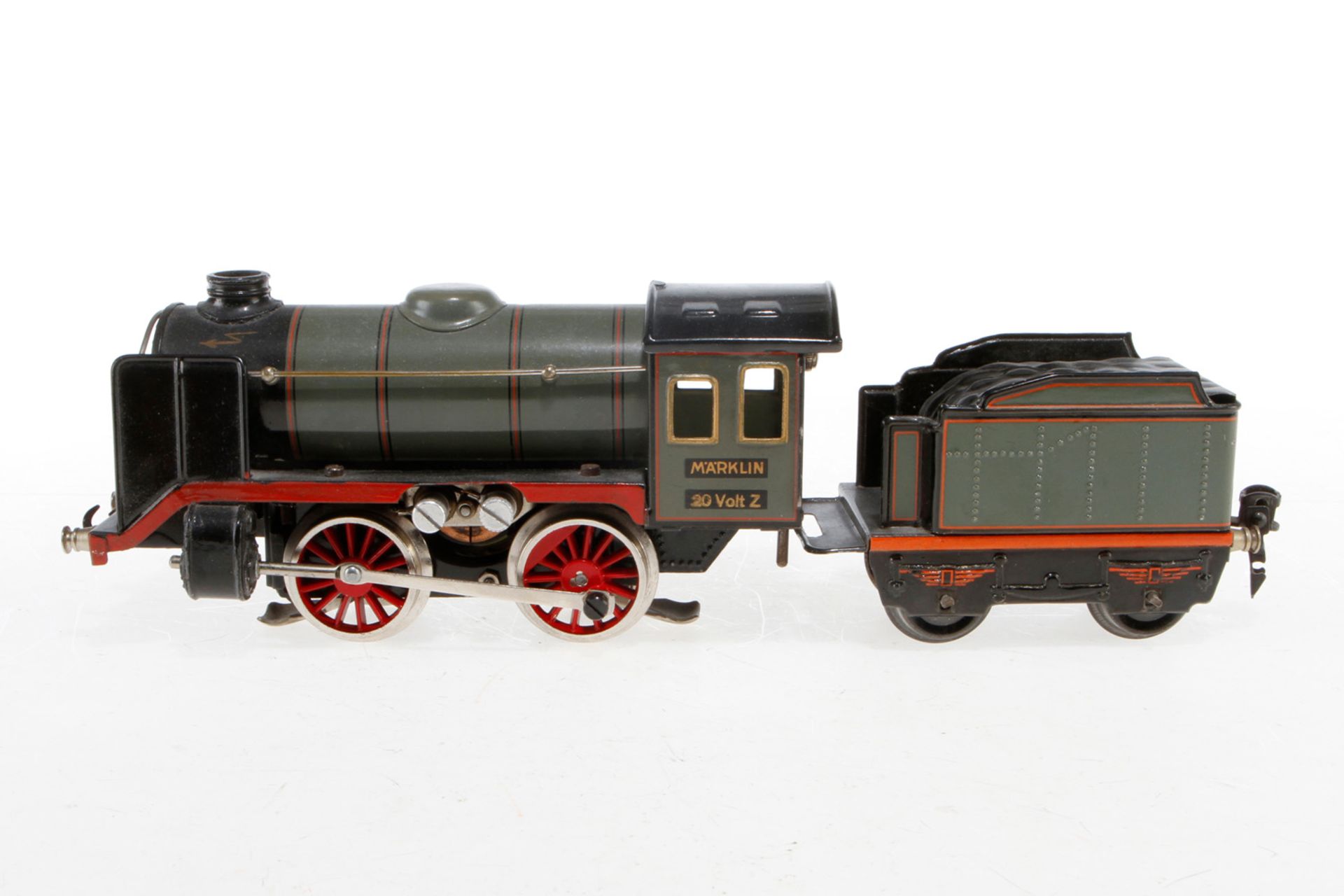 Märklin B-Dampflok R 66/12900, S 0, elektr., grau/schwarz, mit Tender, kW und 1 el. bel.