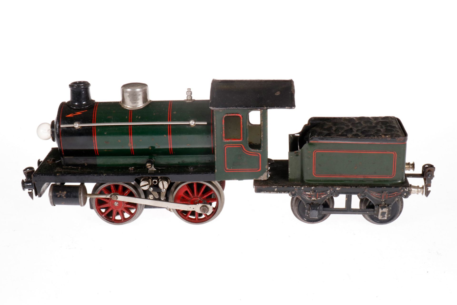 Märklin B-Dampflok R 12981, S 1, elektr., grün/schwarz, mit Tender und 1 el. bel. Stirnlampe,