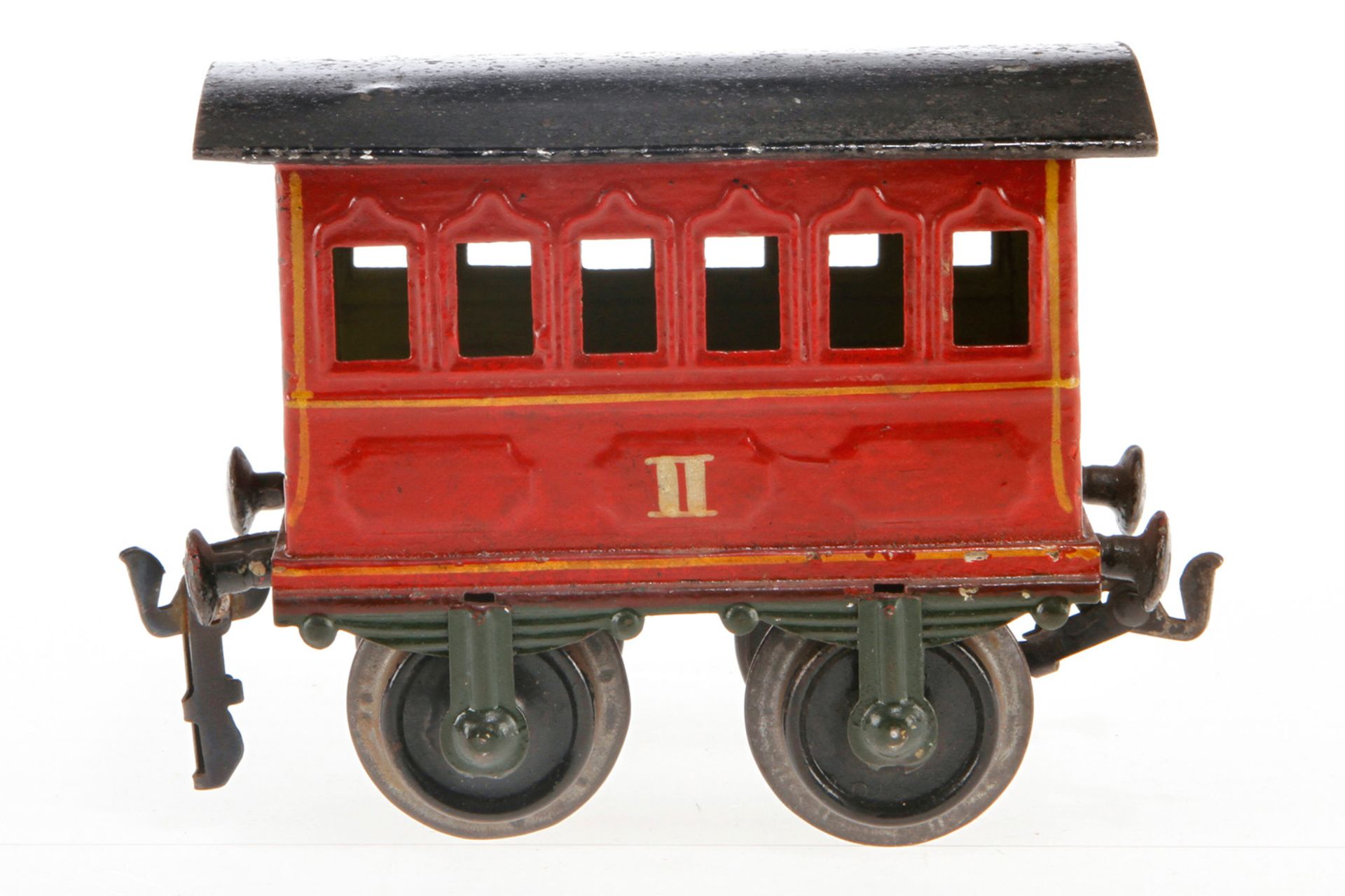 Märklin Personenwagen 1805, S 1, uralt, rot HL, LS und gealterter Lack, L 12,5, Z 3