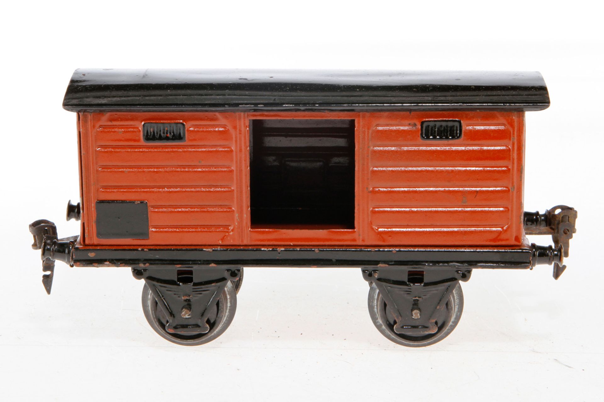 Märklin gedeckter Güterwagen 1965, S 1, HL, mit 1 TÖ, LS und gealterter Lack, L 19,5, Z 2-3