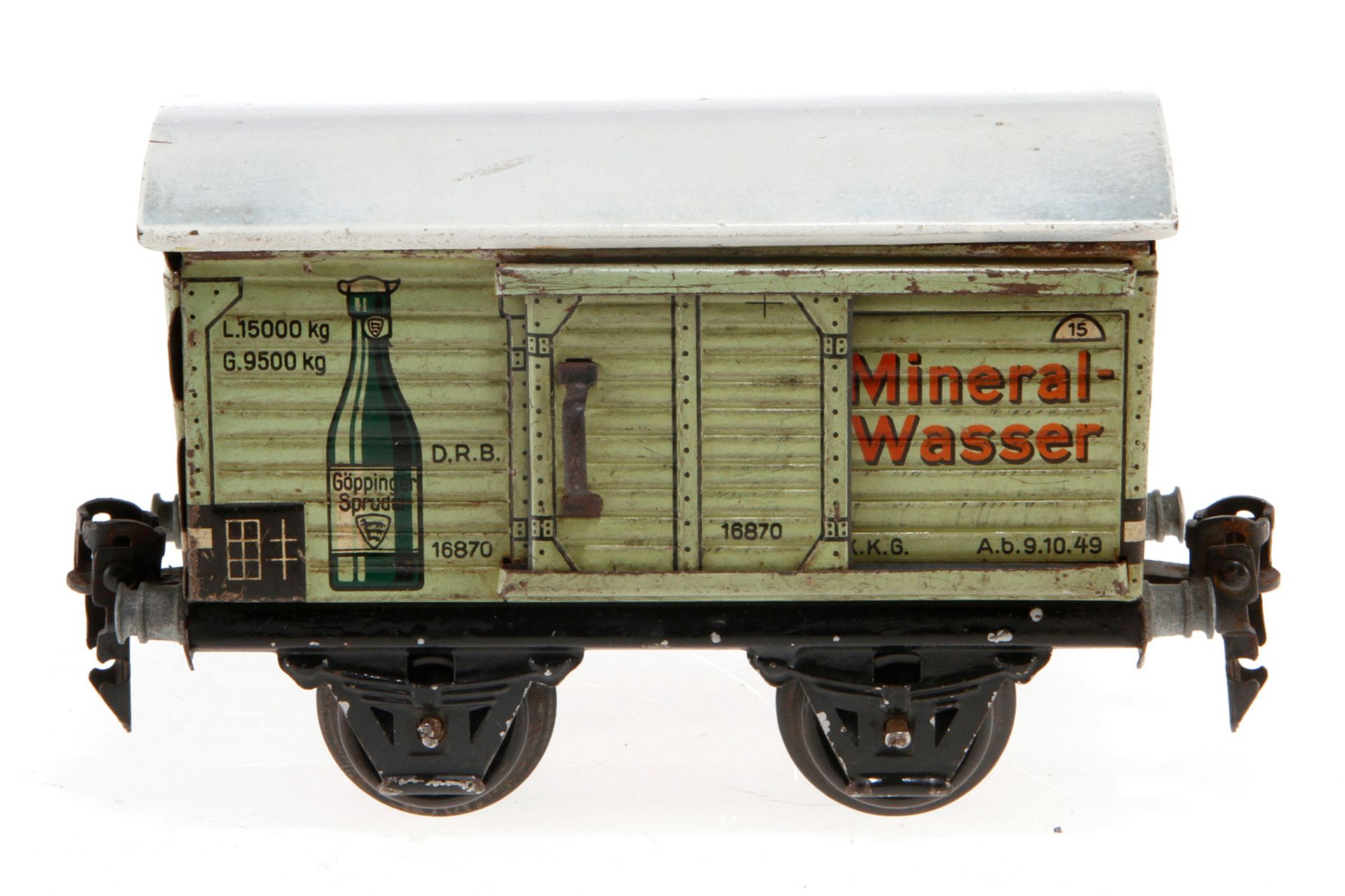 Märklin Mineralwasserwagen 1687, S 0, CL, mit 1 ST, L 13, Z 3