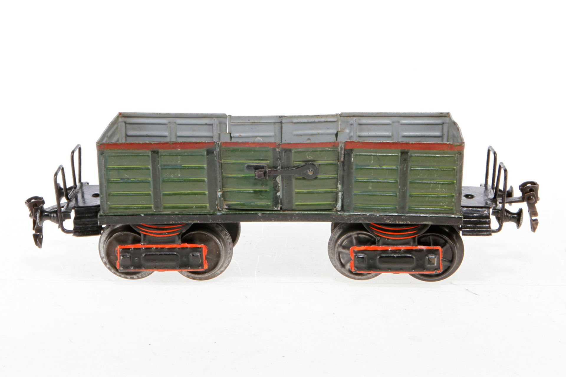 Märklin offener Güterwagen 1845, S 1, uralt, HL, 2x 2 LTH, LS tw ausgebessert, Drehgestellstifte