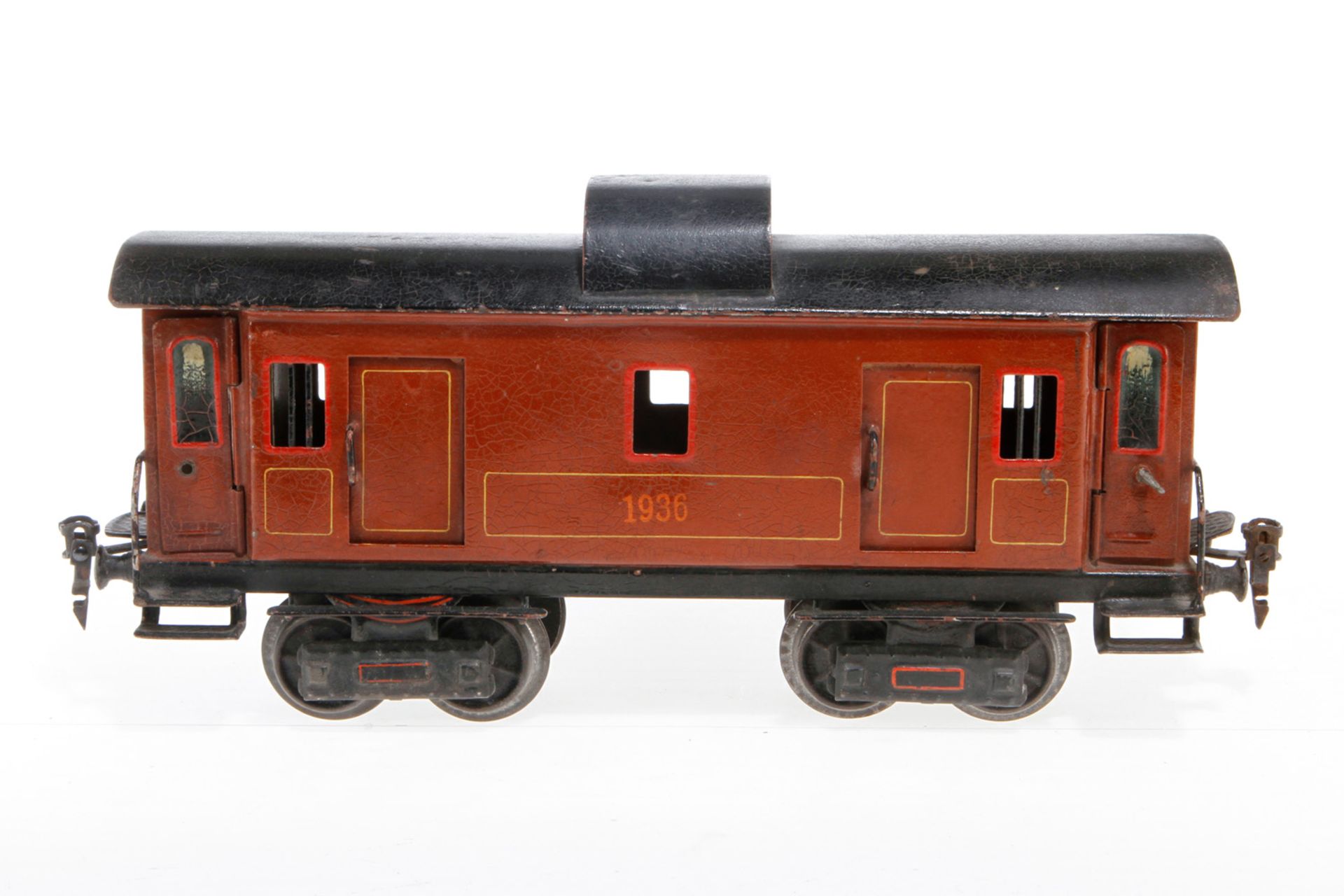 Märklin Gepäckwagen 1936, S 1, uralt, HL, mit Diensteinrichtung, 4 AT und 4 ST, 2 Türgriffe