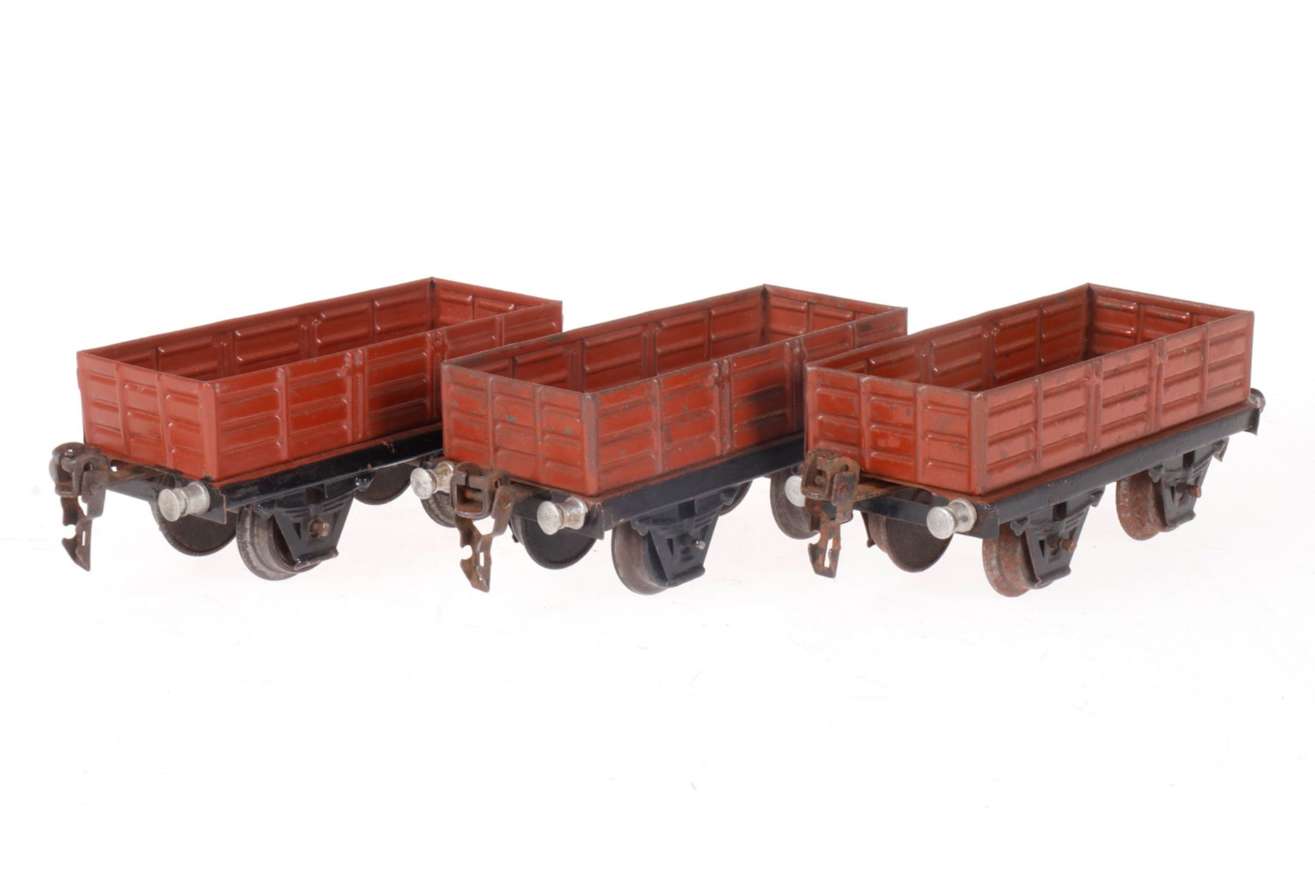 3 Märklin offene Güterwagen, S 0, HL, LS, L 13, Z 3