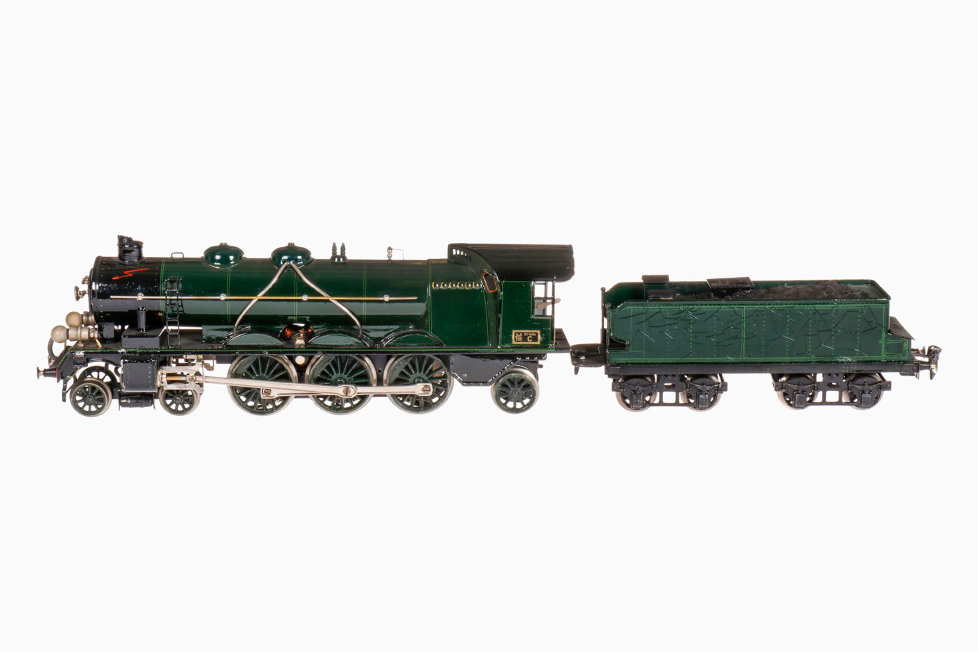 Märklin 2-C-1 PLM Dampflok H 64/13021, mit 4A-Tender, S 1, elektrisch, grün handlackiert, 2 el. bel.