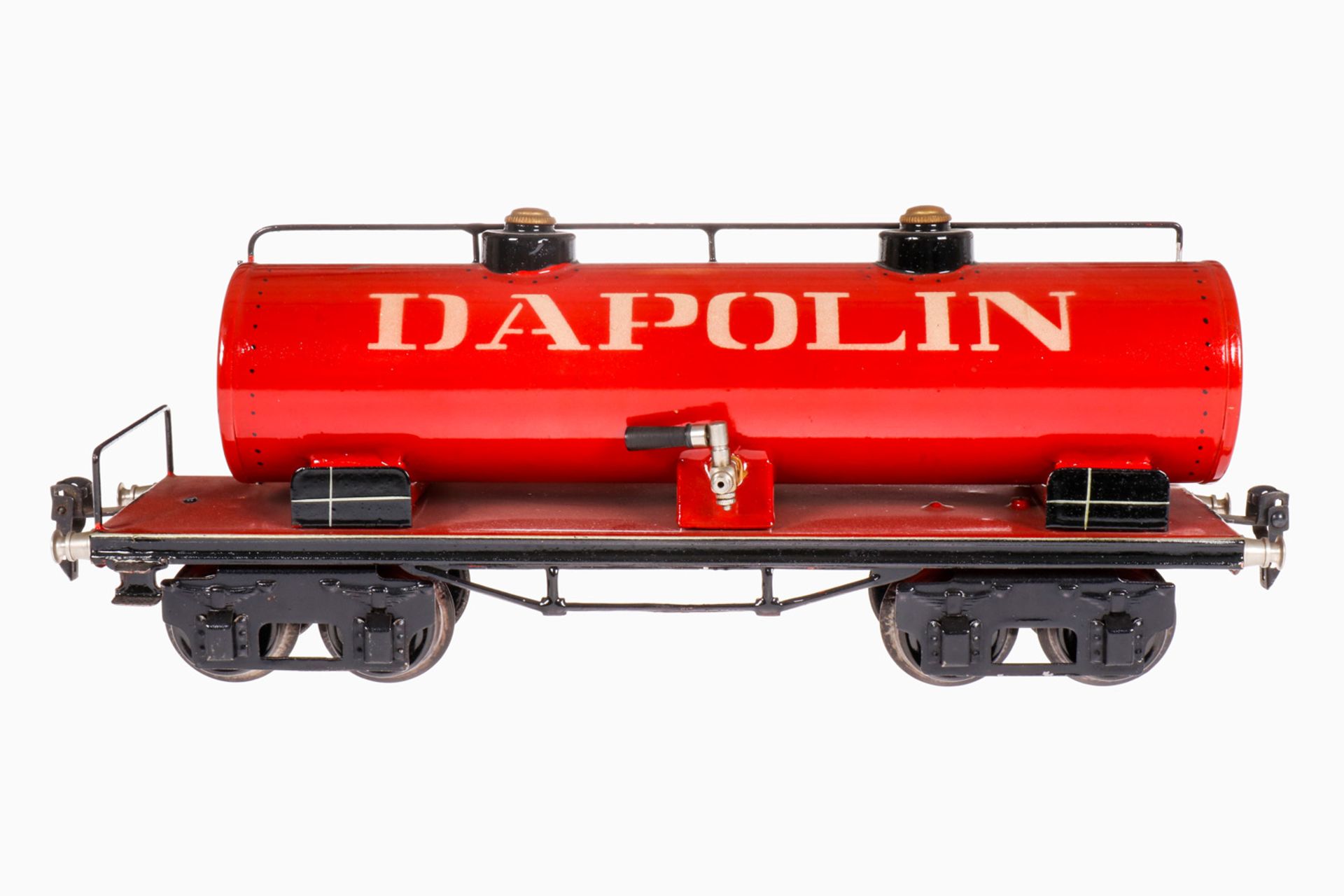 Märklin Dapolin Kesselwagen 1945, S 1, rot handlackiert, 4A, min. Gebrauchsspuren, L 32, Z 1-2