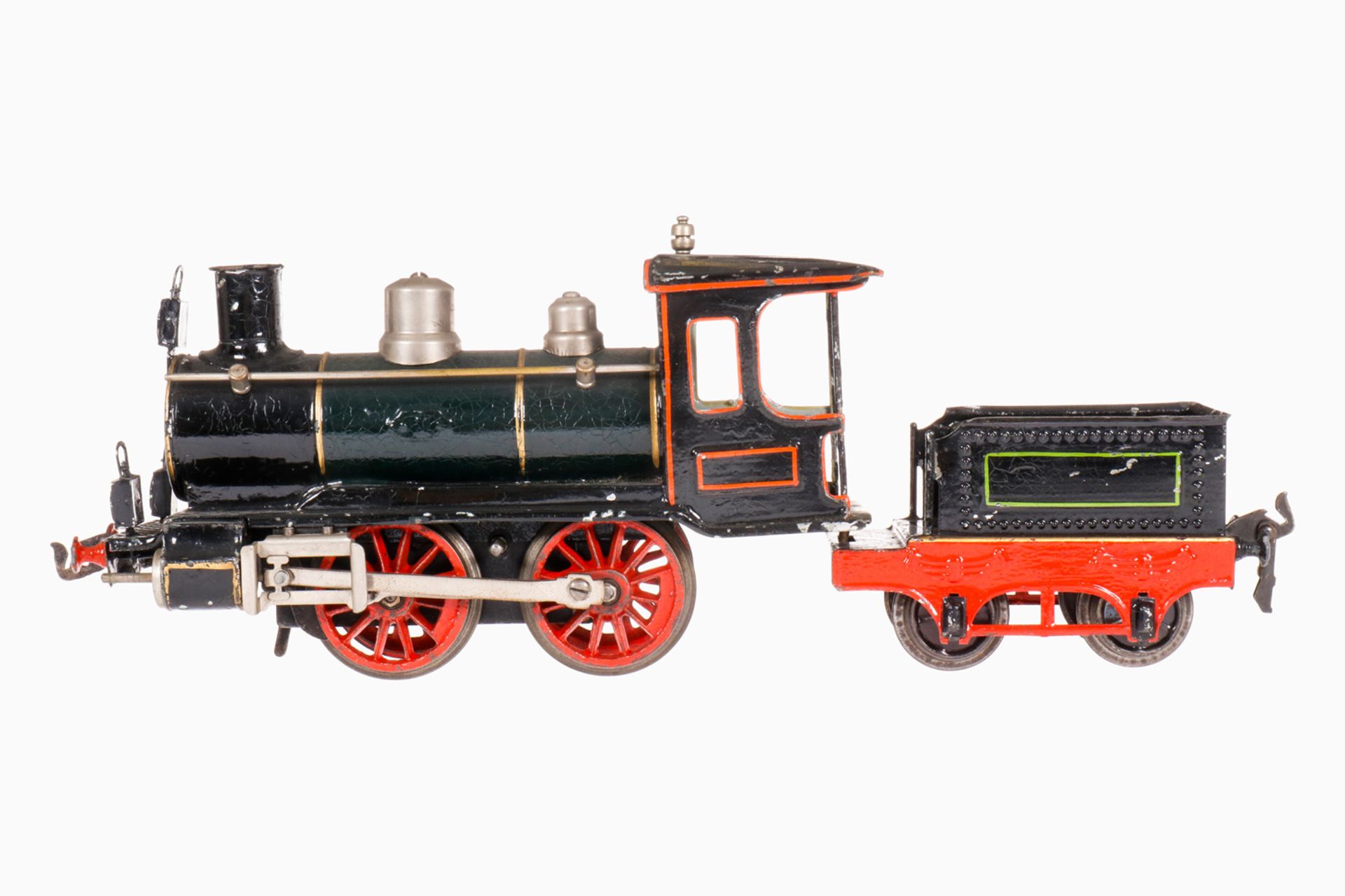 Märklin B-Dampflok 1021, mit 2A-Tender, S 1, uralt, handlackiert, nur vorwärts, mit Bremse,