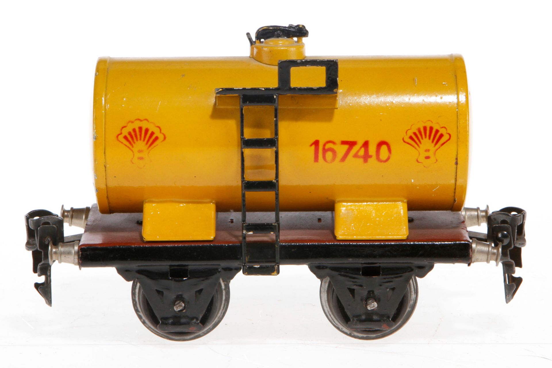 Märklin Shell Kesselwagen 1674, S 0, HL, LS und gealterter Lack, L 13, Z 2-3