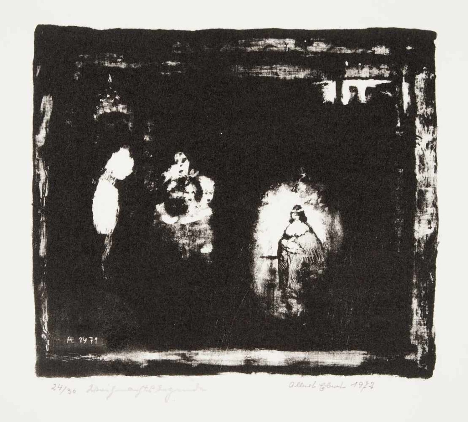 Ebert, Albert(1906 Halle 1976)Konvolut von vier Blatt Radierungen u. sechs Blatt Lithographien. - Bild 10 aus 11
