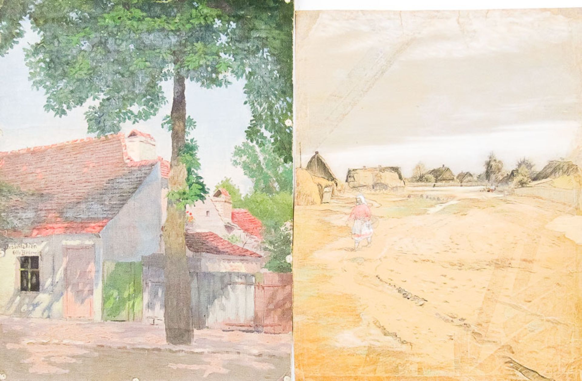 Eisentraut, Wilhelm (geb. 1906)Acht Landschaften u. StadtansichtenEine Ölstudie, sechs Aquarelle