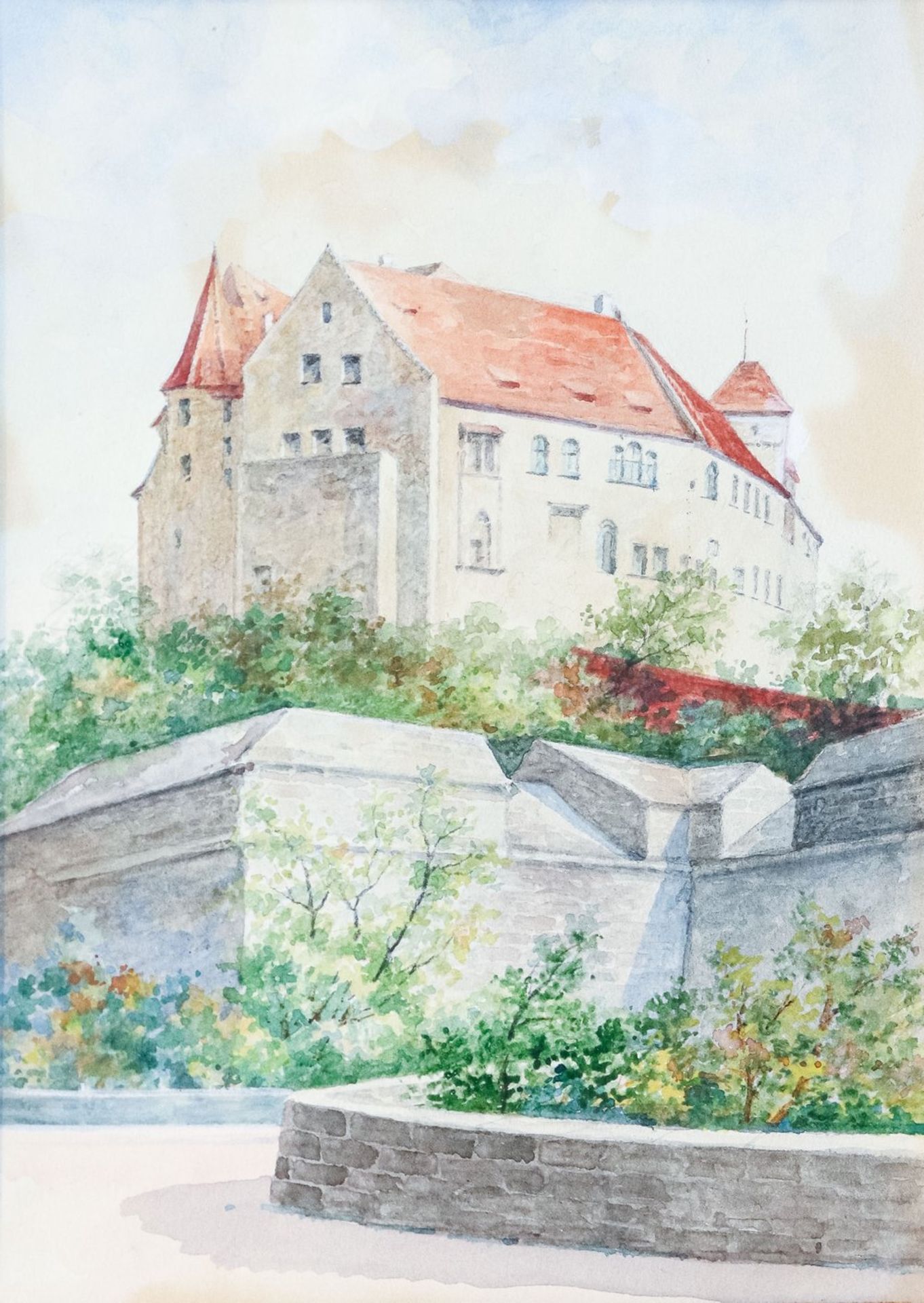 Trapp, Michael (Nürnberg, nachweisb. um 1930)Kl. verschneites Kirchdorf im HochgebirgeSign. - Image 2 of 4