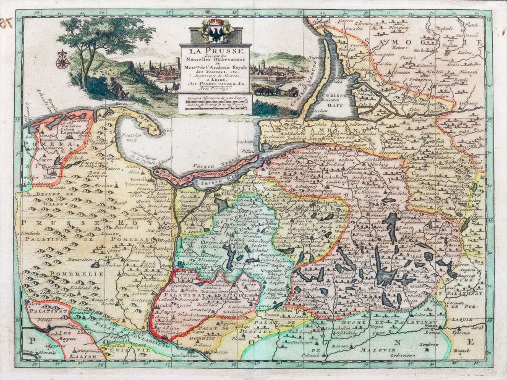 Preußen – Brandenburgum 1700/20La Prusse Suirant des Nouvelles Observations ... Kol Kupferstich