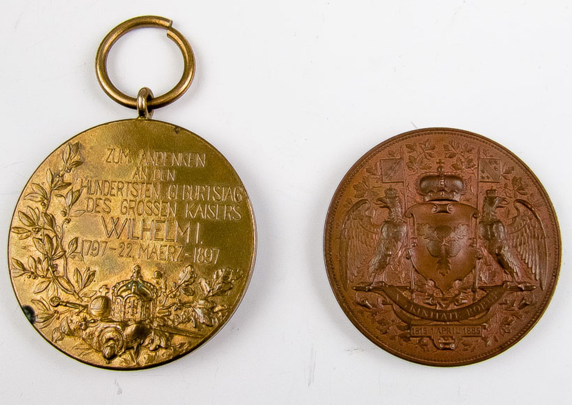 Medaille mit Otto von BismarckBronze. Medailleur K. Schwenzer. Zum 70. Geburtstag des Re - Bild 2 aus 2